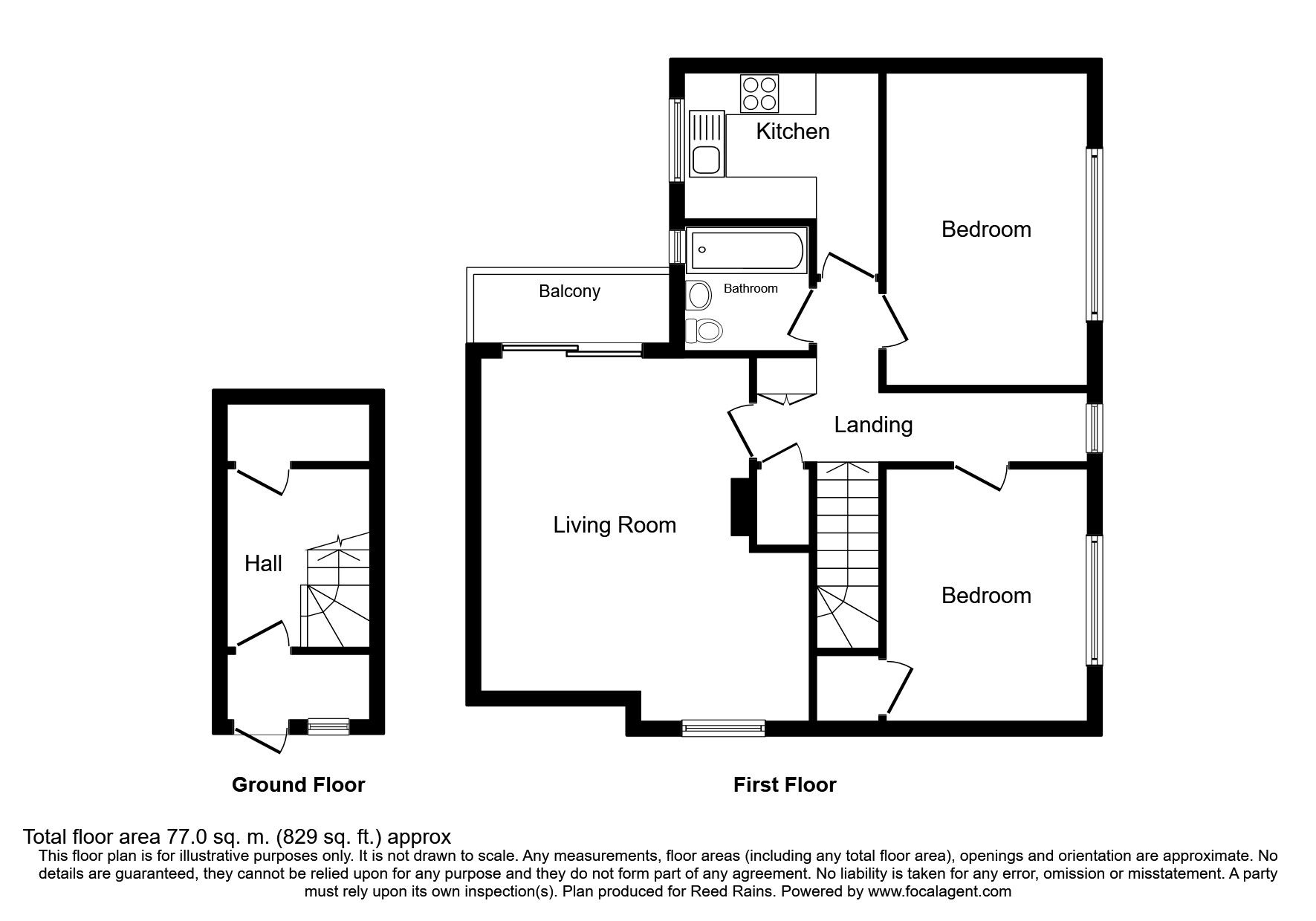 Floorplan of 2 bedroom  Flat for sale, Ferndown Road, Manchester, Greater Manchester, M23