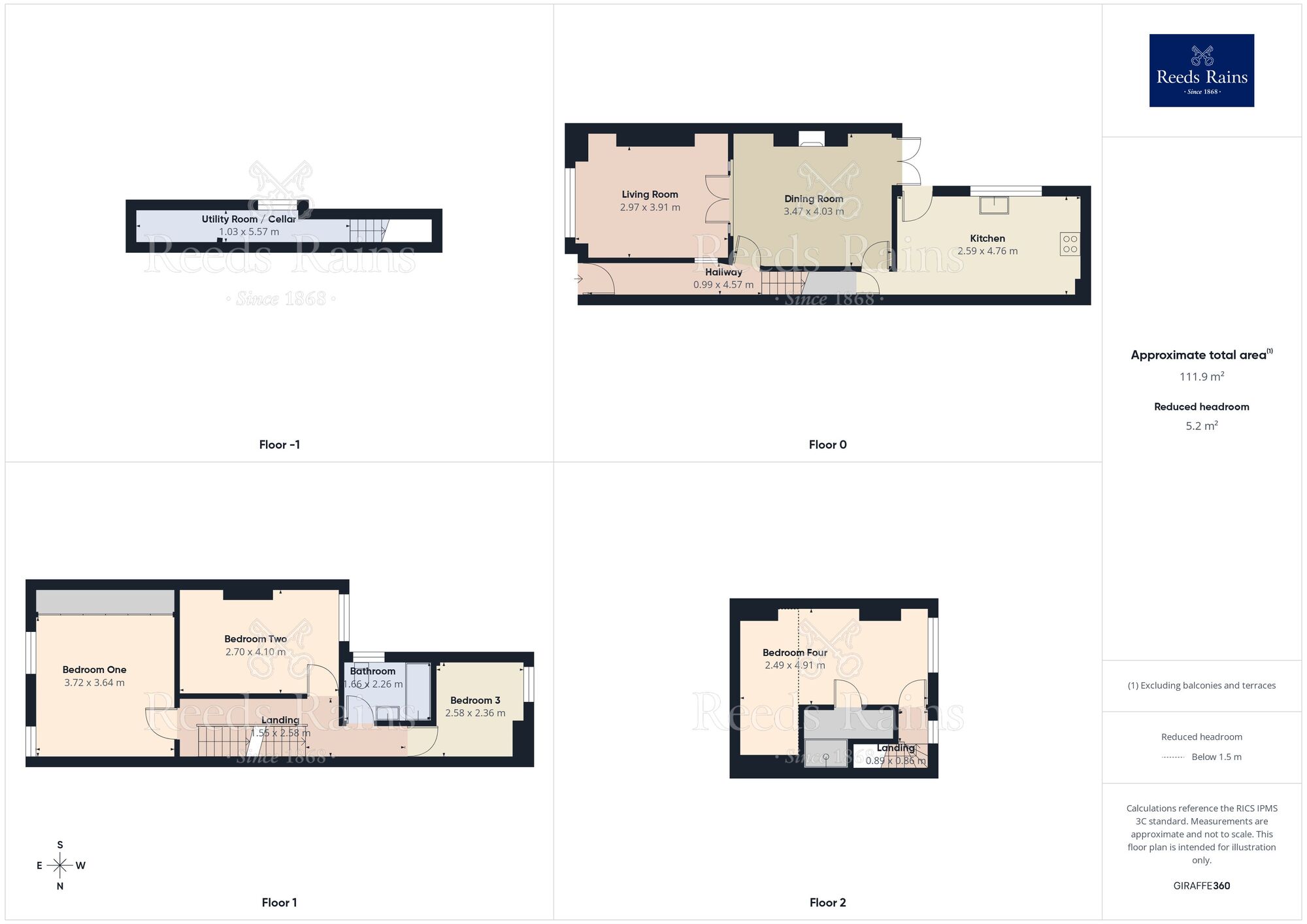 Floorplan of 4 bedroom End Terrace House for sale, Lawson Grove, Sale, Greater Manchester, M33