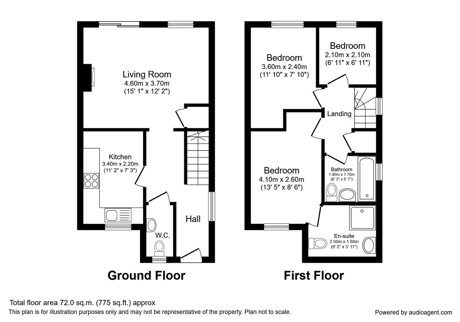 Floorplan of 3 bedroom Semi Detached House for sale, Kerscott Road, Manchester, Greater Manchester, M23