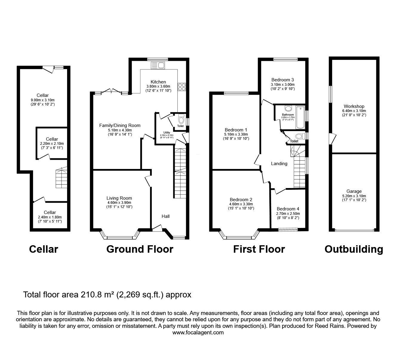 Floorplan of 4 bedroom Detached House for sale, Sandy Lane, Stretford, Greater Manchester, M32