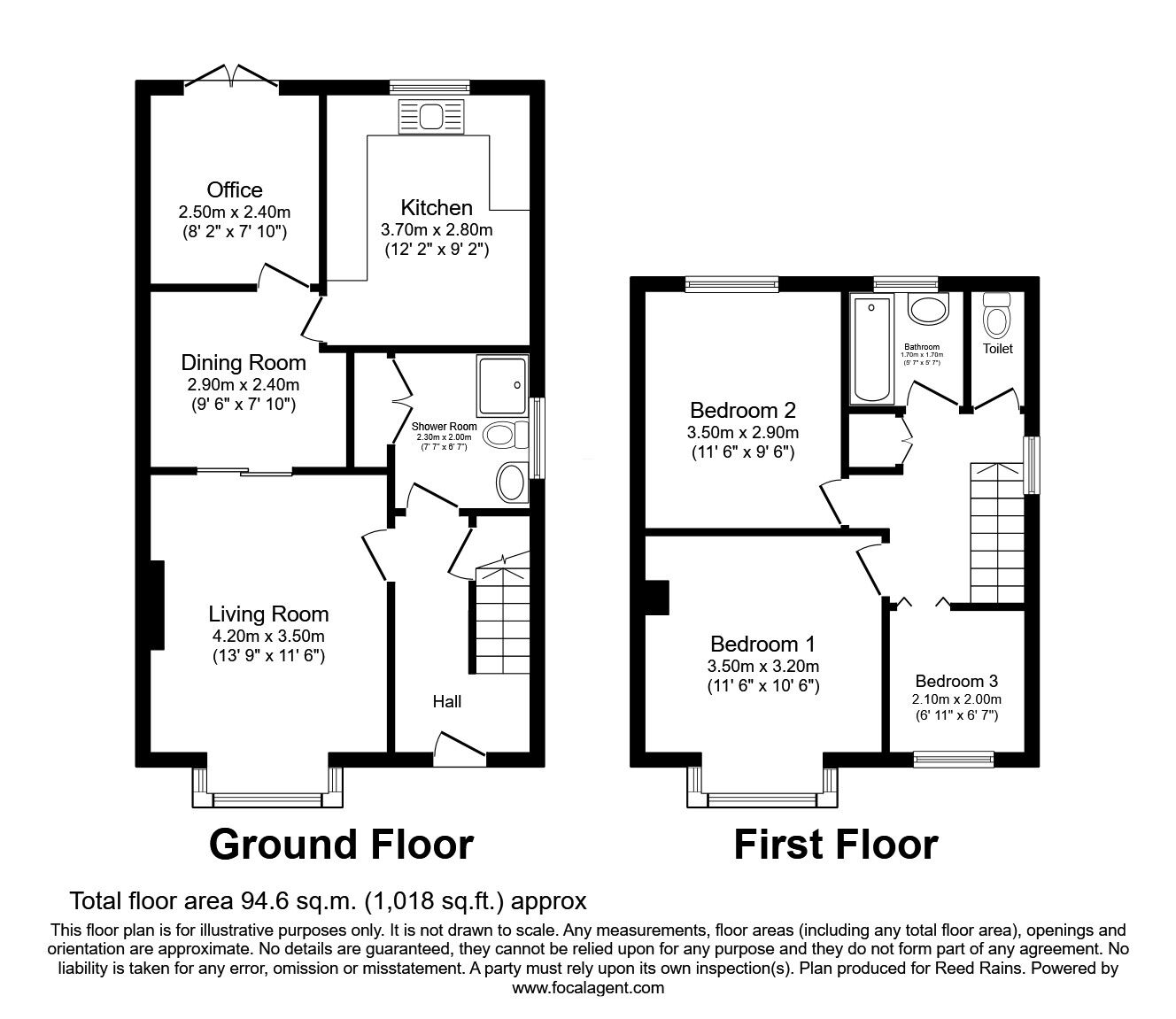 Floorplan of 3 bedroom Semi Detached House for sale, Willoughby Close, Sale, Greater Manchester, M33