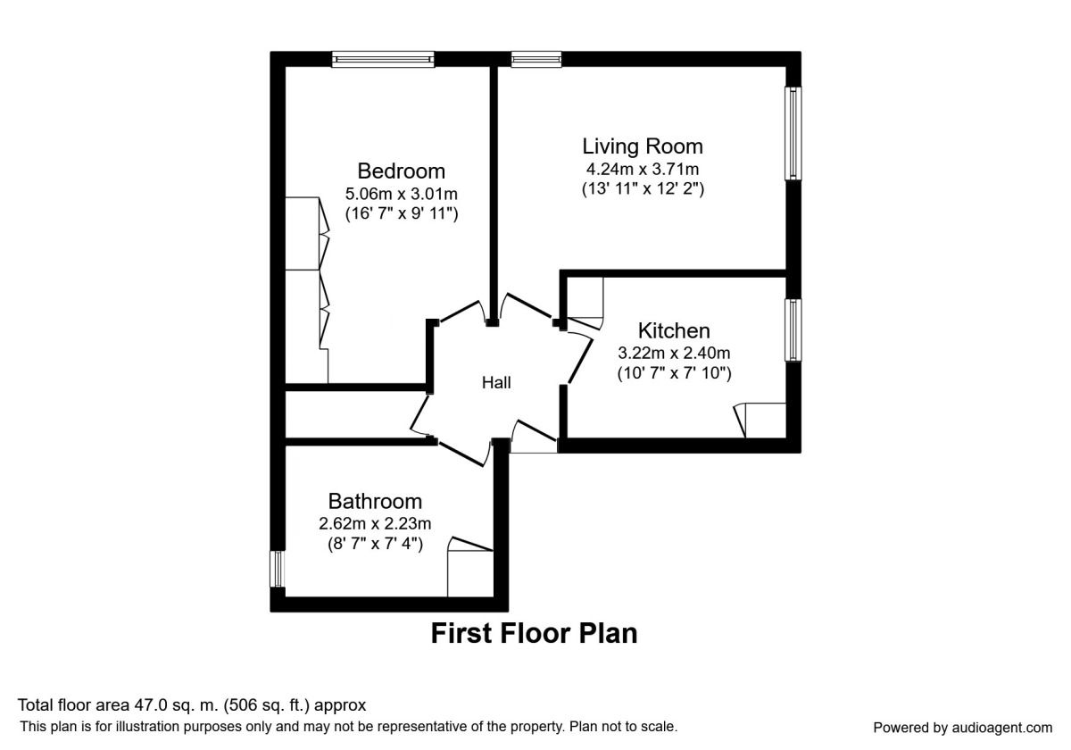 Floorplan of 1 bedroom  Flat to rent, Sale, Greater Manchester, M33