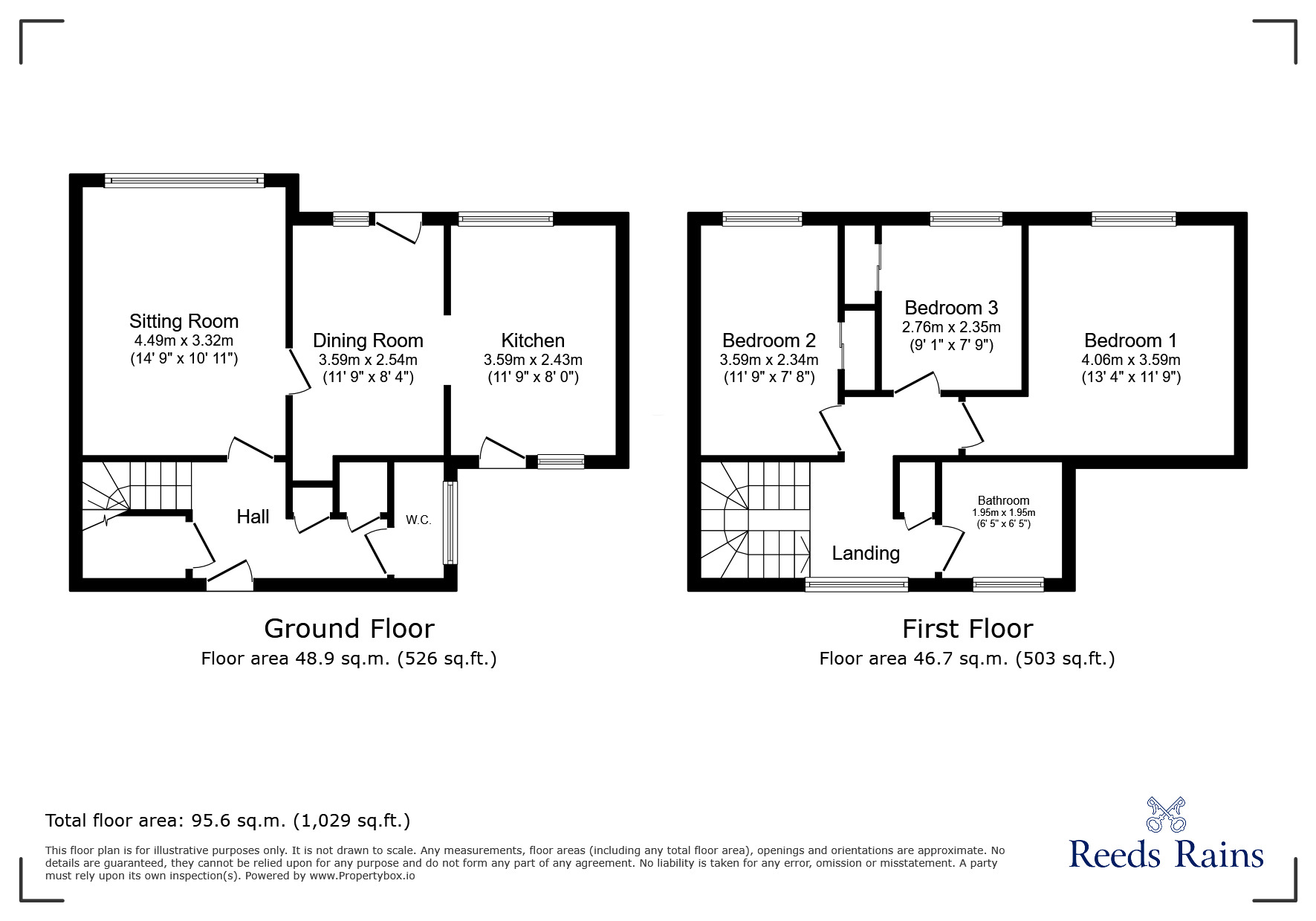 Floorplan of 3 bedroom End Terrace House to rent, Rookwood Avenue, Manchester, Greater Manchester, M23