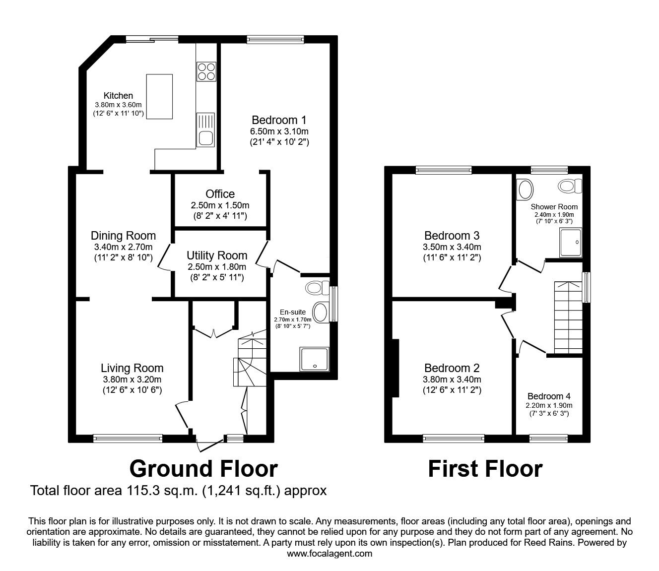 Floorplan of 4 bedroom Semi Detached House for sale, Stapleford Close, Sale, Greater Manchester, M33