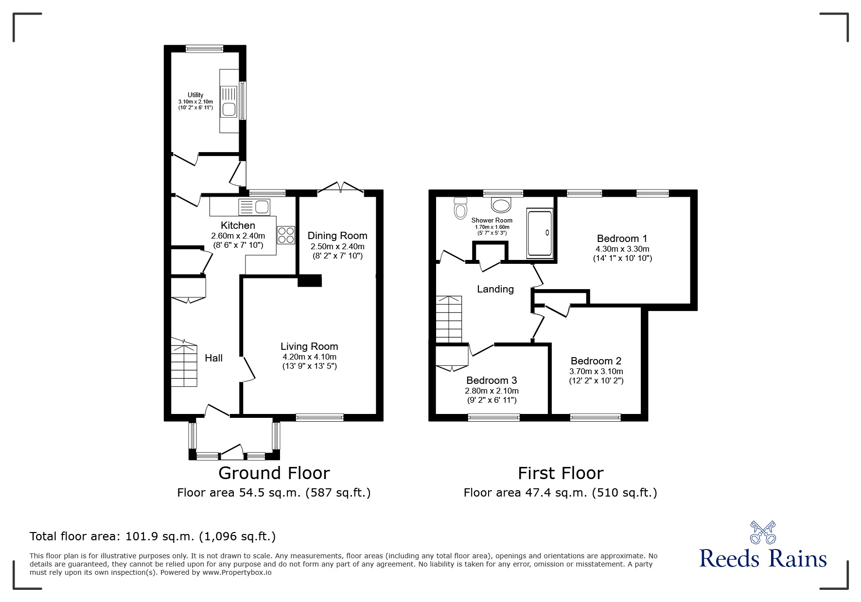 Floorplan of 3 bedroom Mid Terrace House for sale, Moorcroft Road, Manchester, Greater Manchester, M23