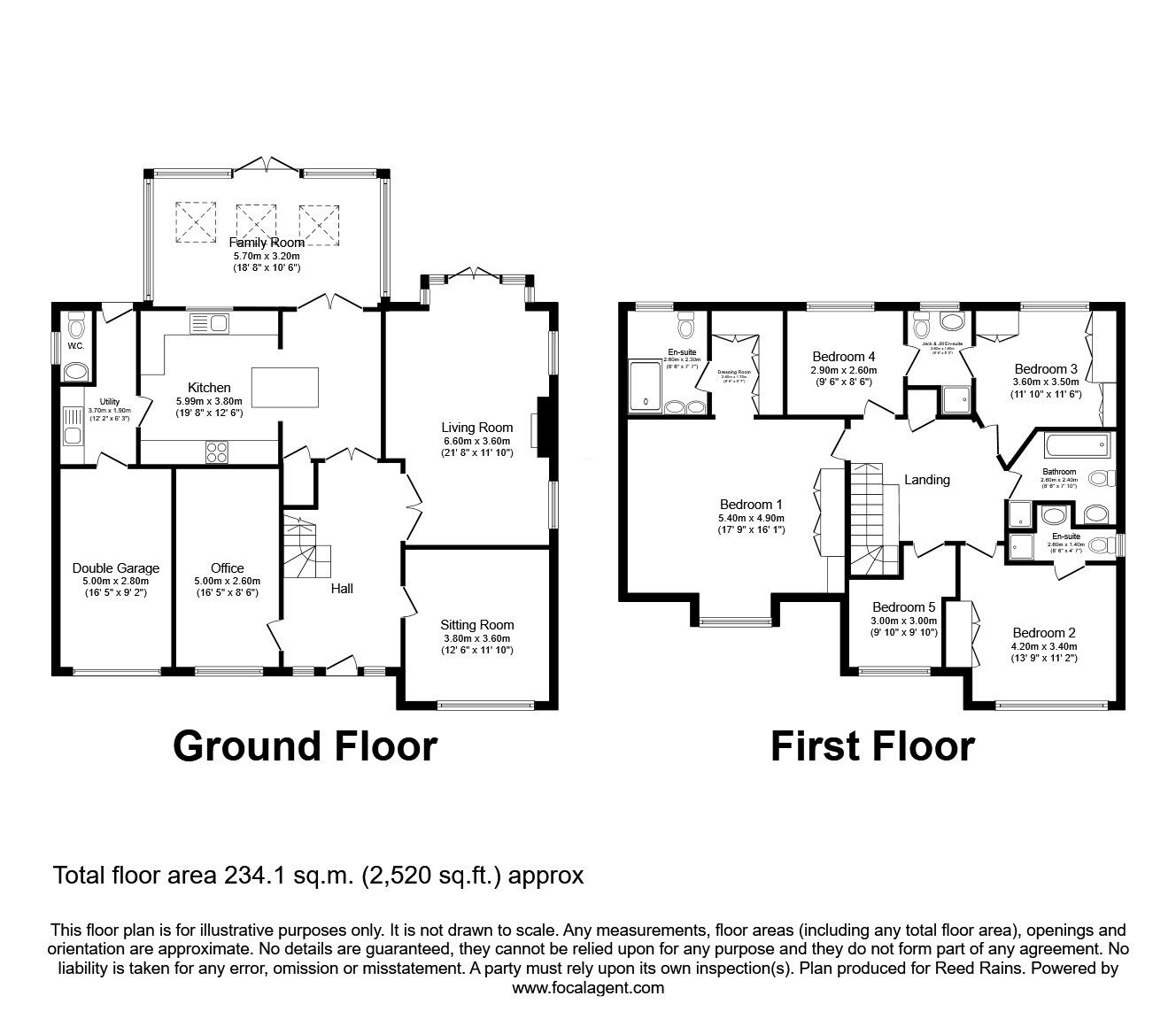 Floorplan of 5 bedroom Detached House for sale, Woodacre Close, Sale, Greater Manchester, M33