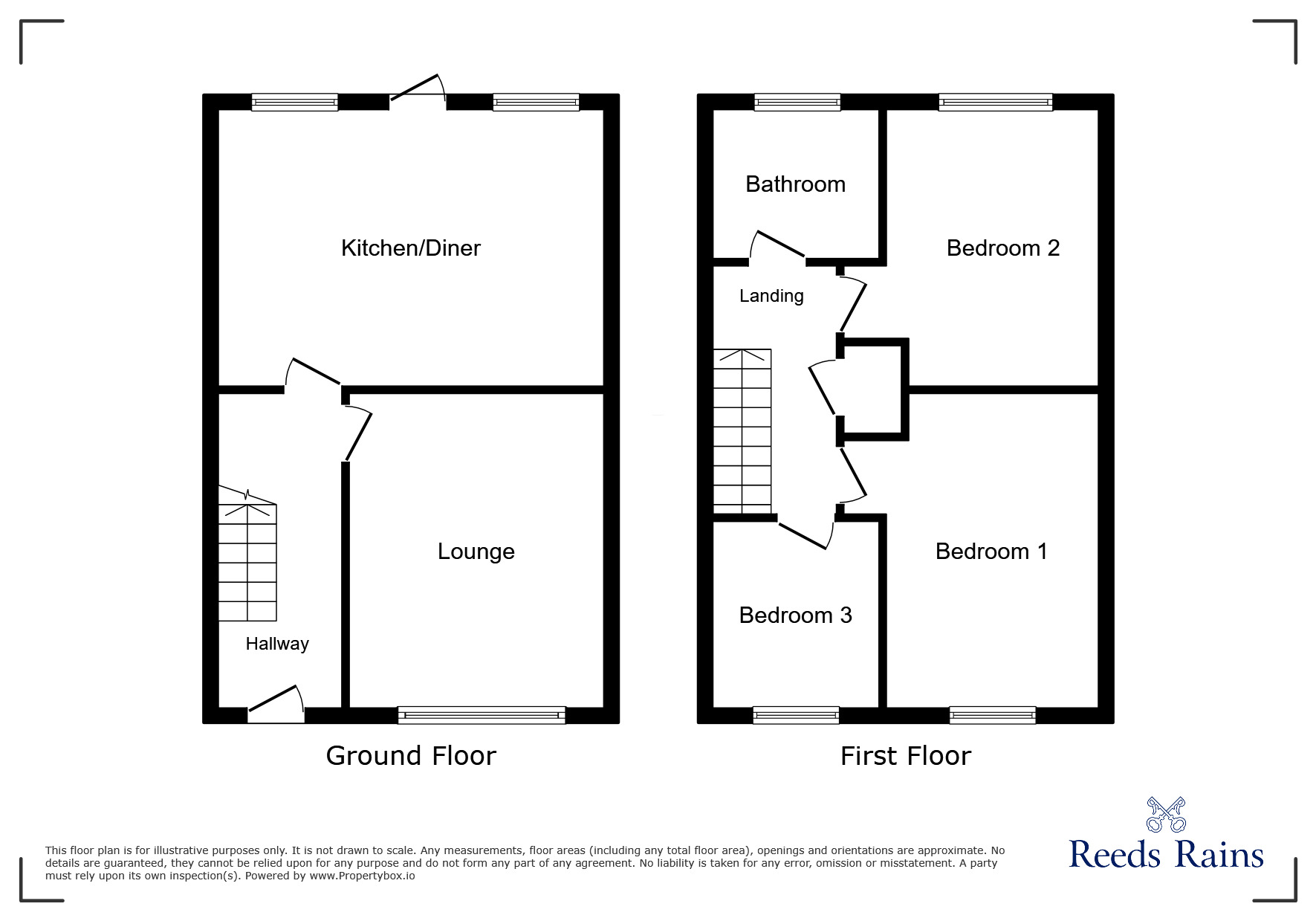 Floorplan of 3 bedroom Mid Terrace House to rent, Rostherne Road, Sale, Greater Manchester, M33