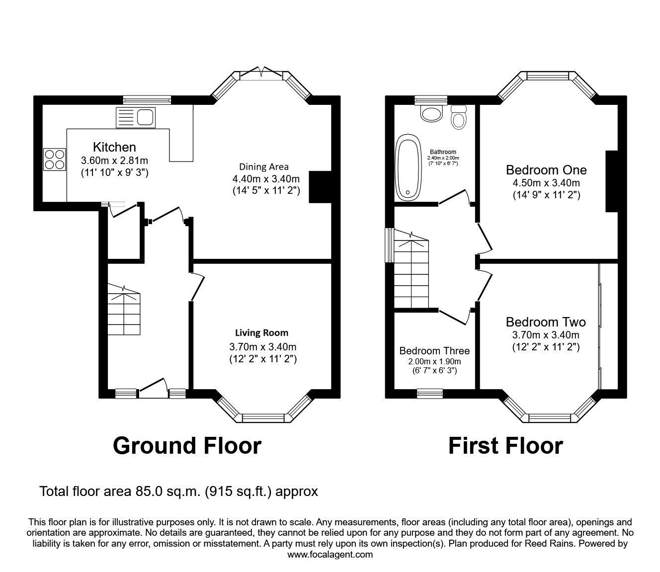 Floorplan of 3 bedroom Semi Detached House for sale, Fairywell Drive, Sale, Greater Manchester, M33