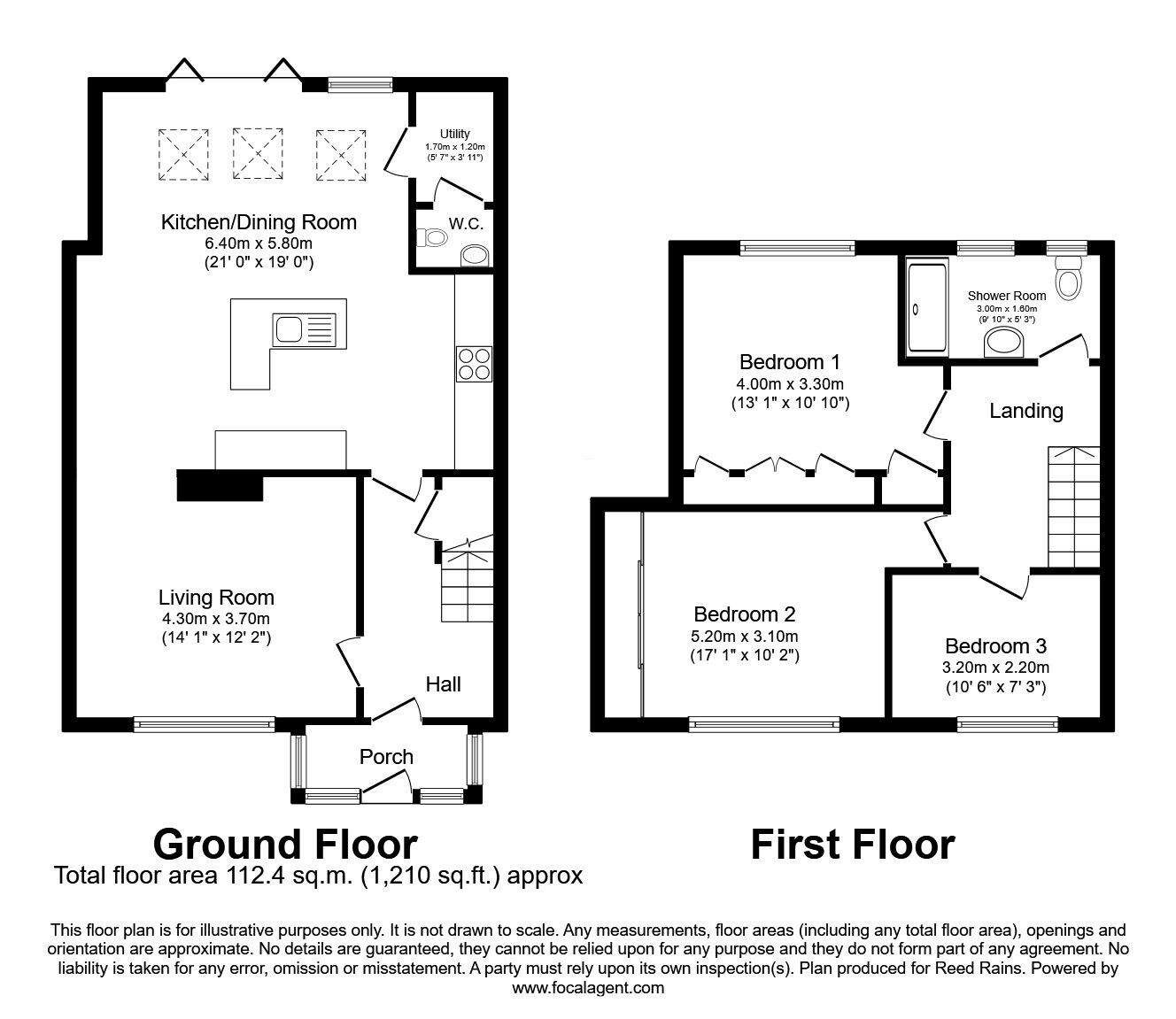 Floorplan of 3 bedroom Mid Terrace House for sale, Moorcroft Road, Manchester, Greater Manchester, M23