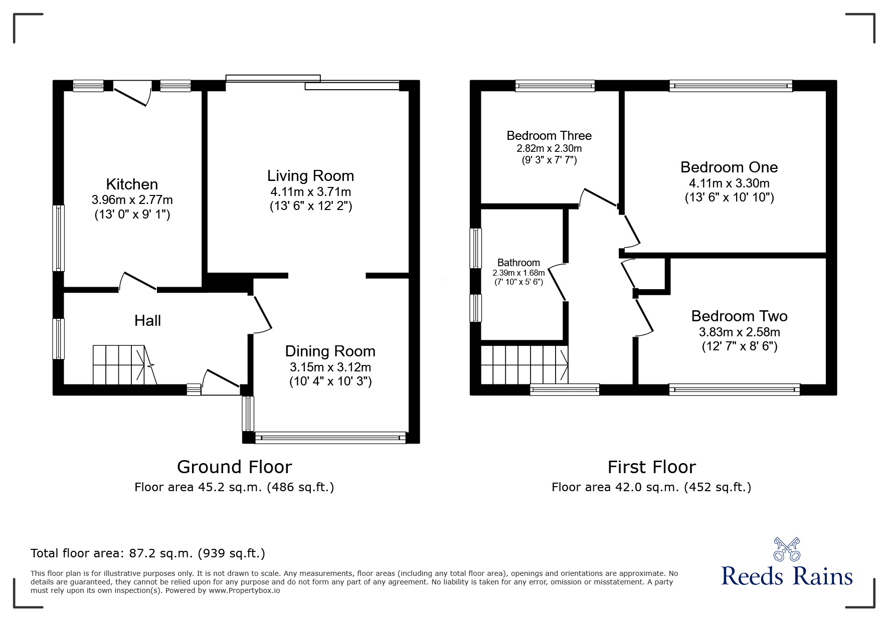 Floorplan of 3 bedroom End Terrace House for sale, Yattendon Avenue, Manchester, Greater Manchester, M23