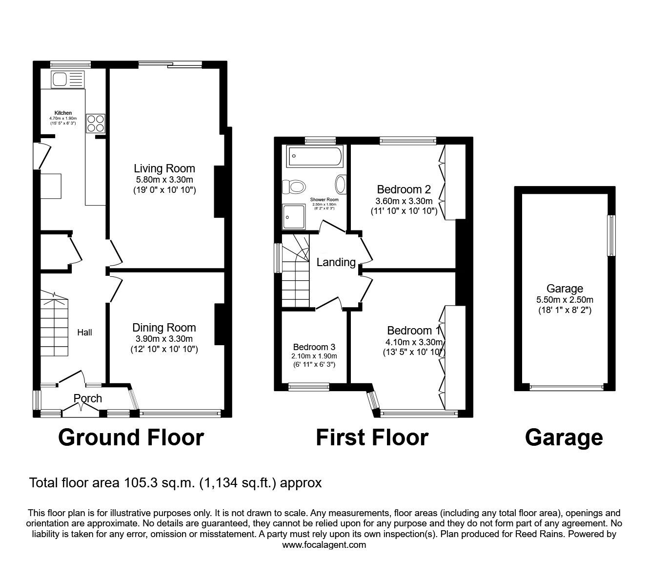 Floorplan of 3 bedroom Semi Detached House for sale, Manley Road, Sale, Greater Manchester, M33