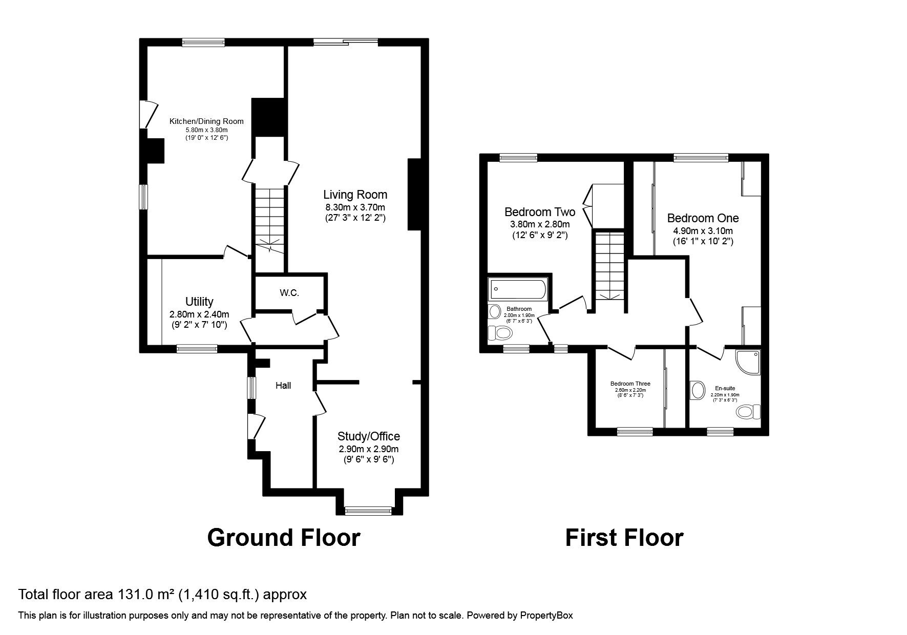 Floorplan of 3 bedroom Detached House for sale, Copplestone Drive, Sale, Greater Manchester, M33