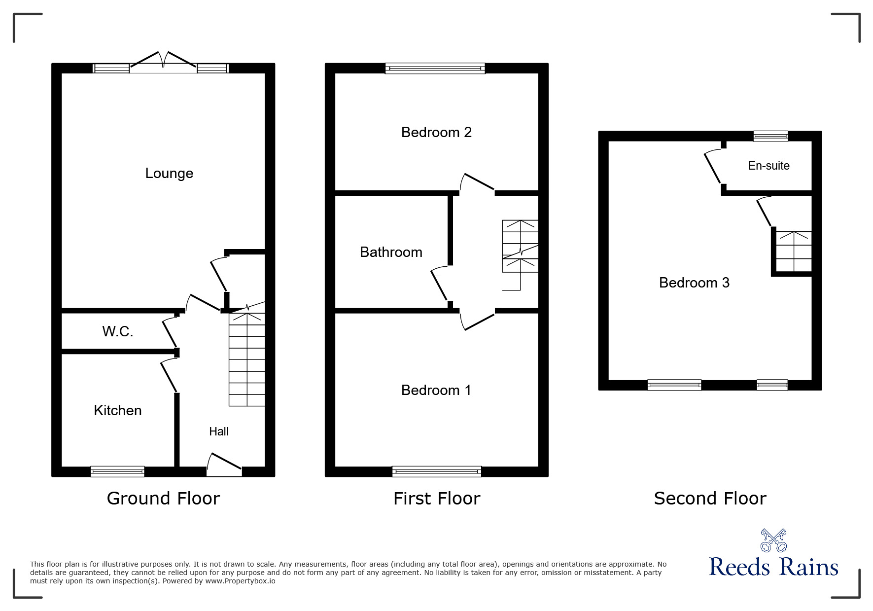 Floorplan of 3 bedroom End Terrace House to rent, Kendal Road, Stretford, Greater Manchester, M32