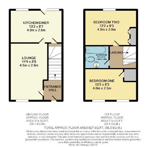Floorplan of 2 bedroom Mid Terrace House for sale, Hawkridge Drive, Manchester, Greater Manchester, M23