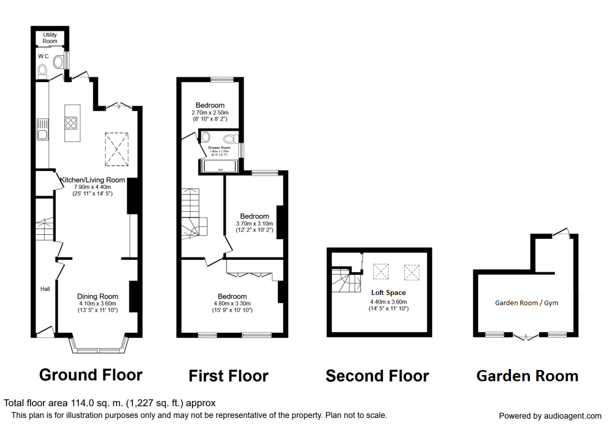Floorplan of 3 bedroom Mid Terrace House for sale, Heyes Lane, Timperley, Greater Manchester, WA15