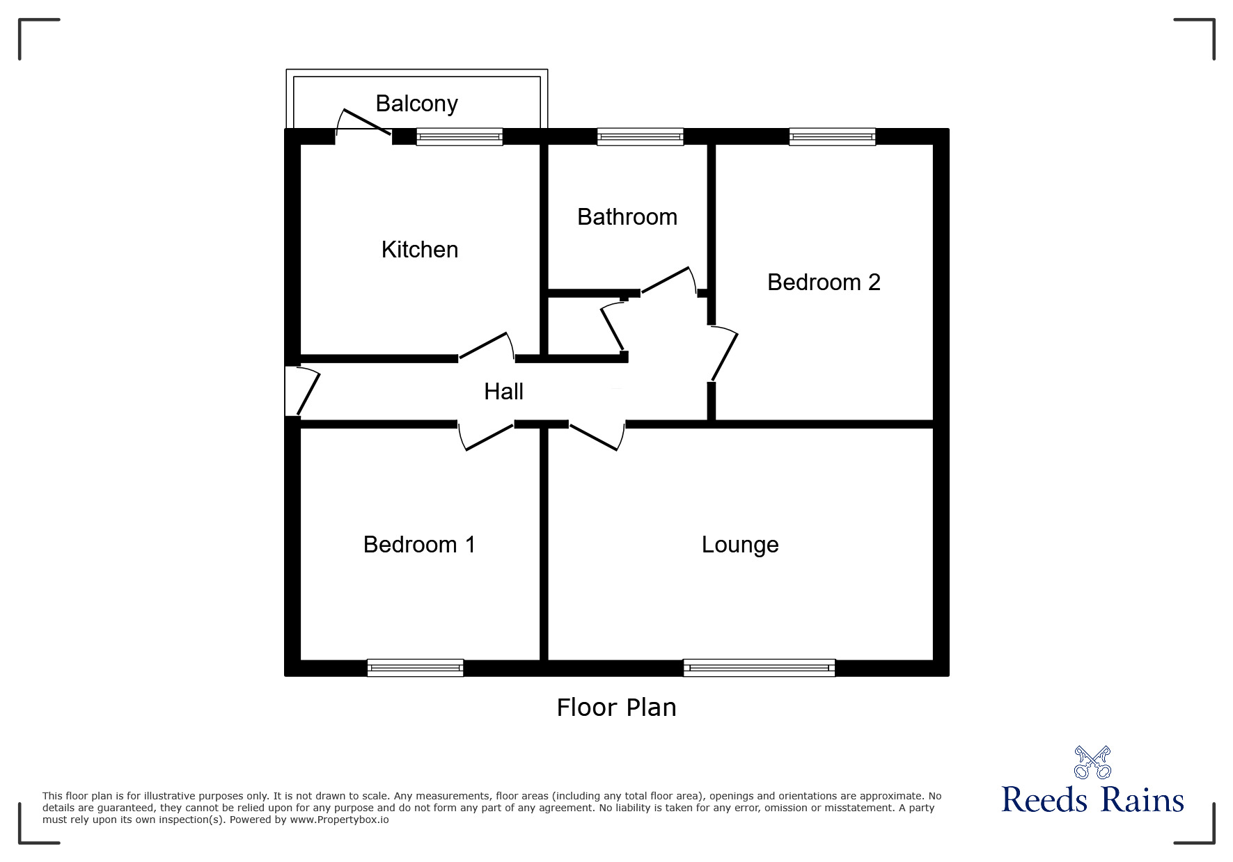 Floorplan of 2 bedroom  Flat to rent, Wardle Close, Stretford, Greater Manchester, M32
