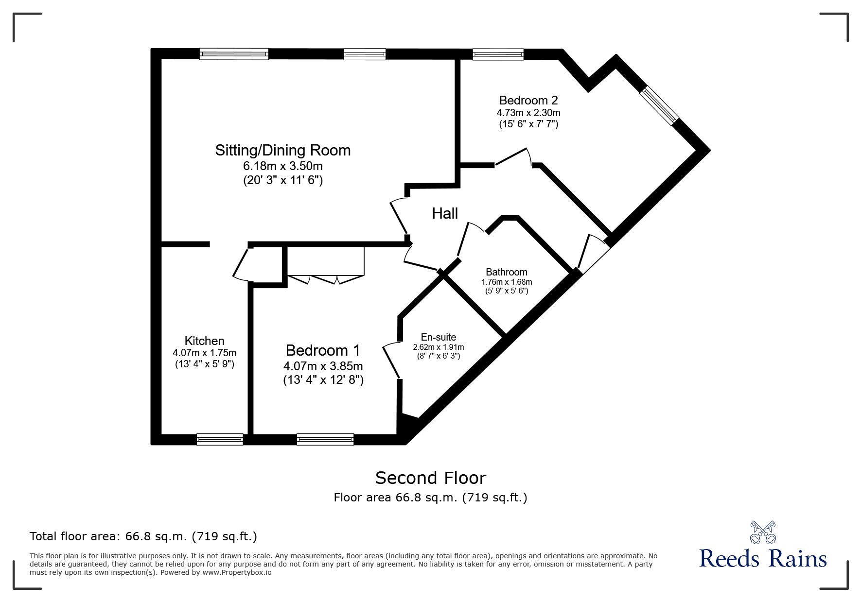 Floorplan of 2 bedroom Flat for sale, Maryport Drive, Timperley, Trafford, WA15