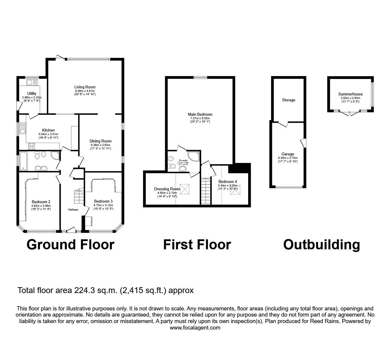 Floorplan of 5 bedroom Detached House for sale, Dorrington Road, Sale, Greater Manchester, M33