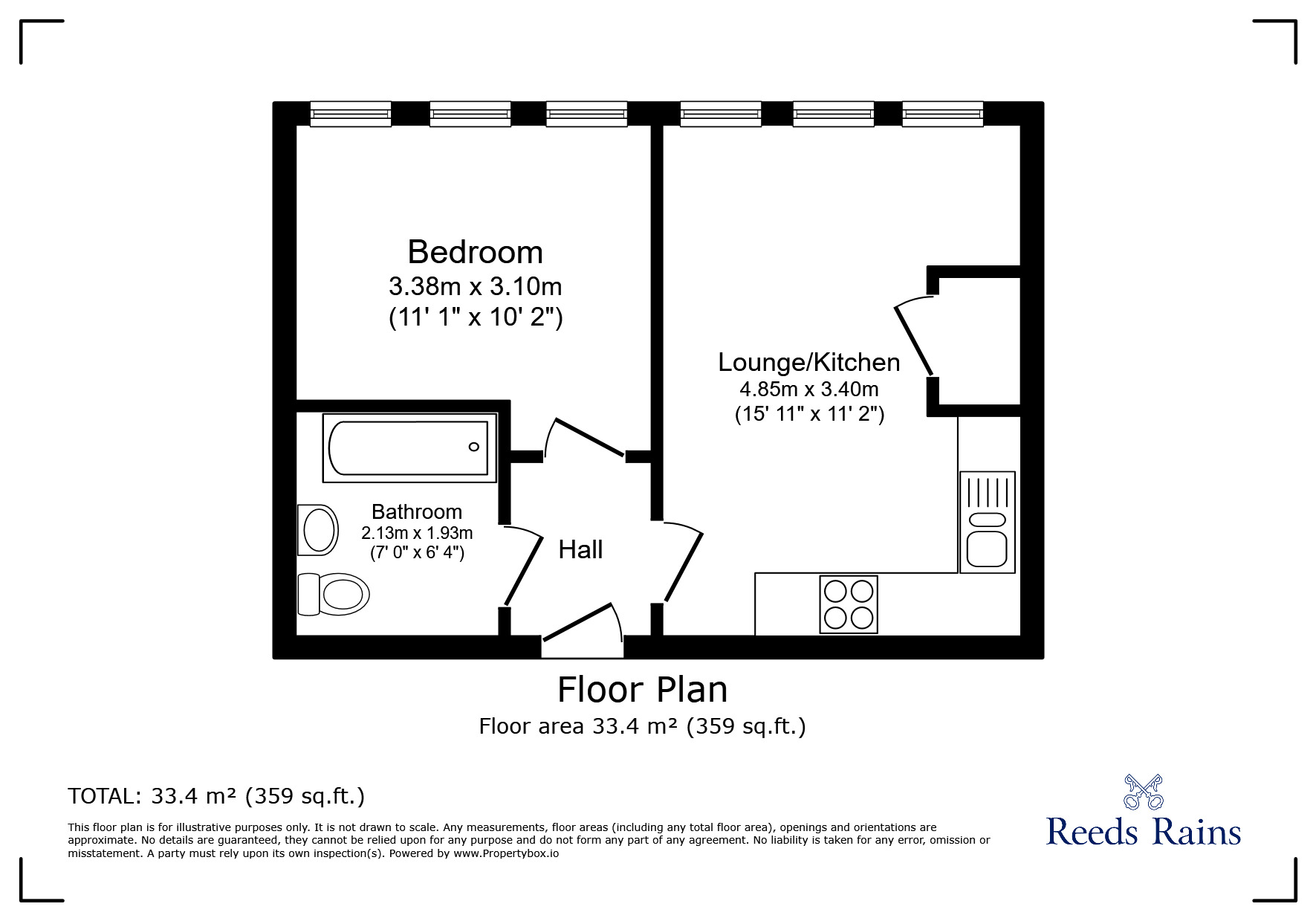 Floorplan of 1 bedroom  Flat to rent, Benbow Street, Sale, Greater Manchester, M33