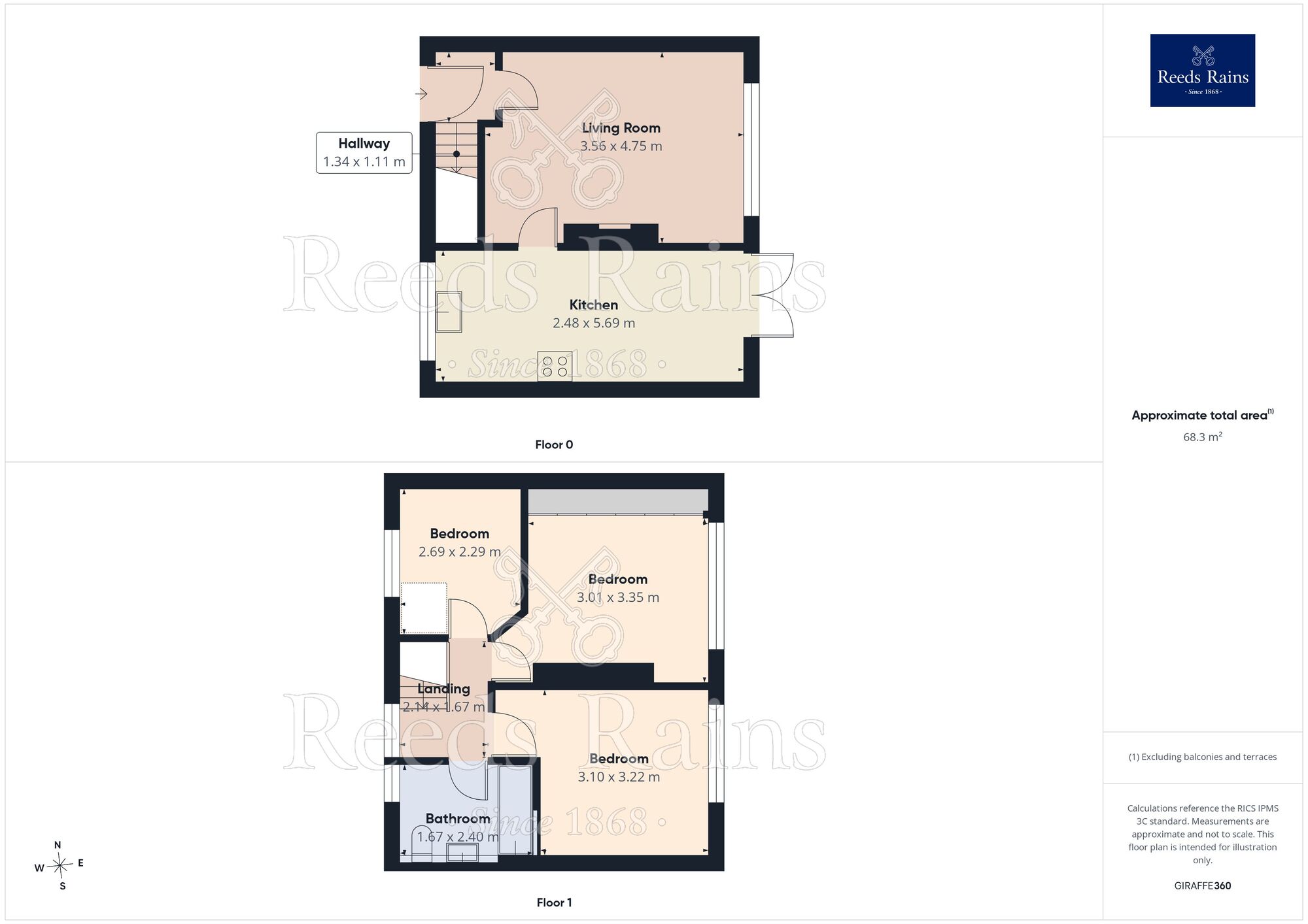 Floorplan of 3 bedroom Mid Terrace House for sale, Carloon Road, Manchester, Greater Manchester, M23
