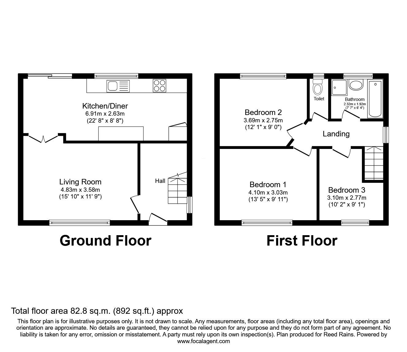 Floorplan of 3 bedroom End Terrace House for sale, Sparkford Avenue, Manchester, Greater Manchester, M23