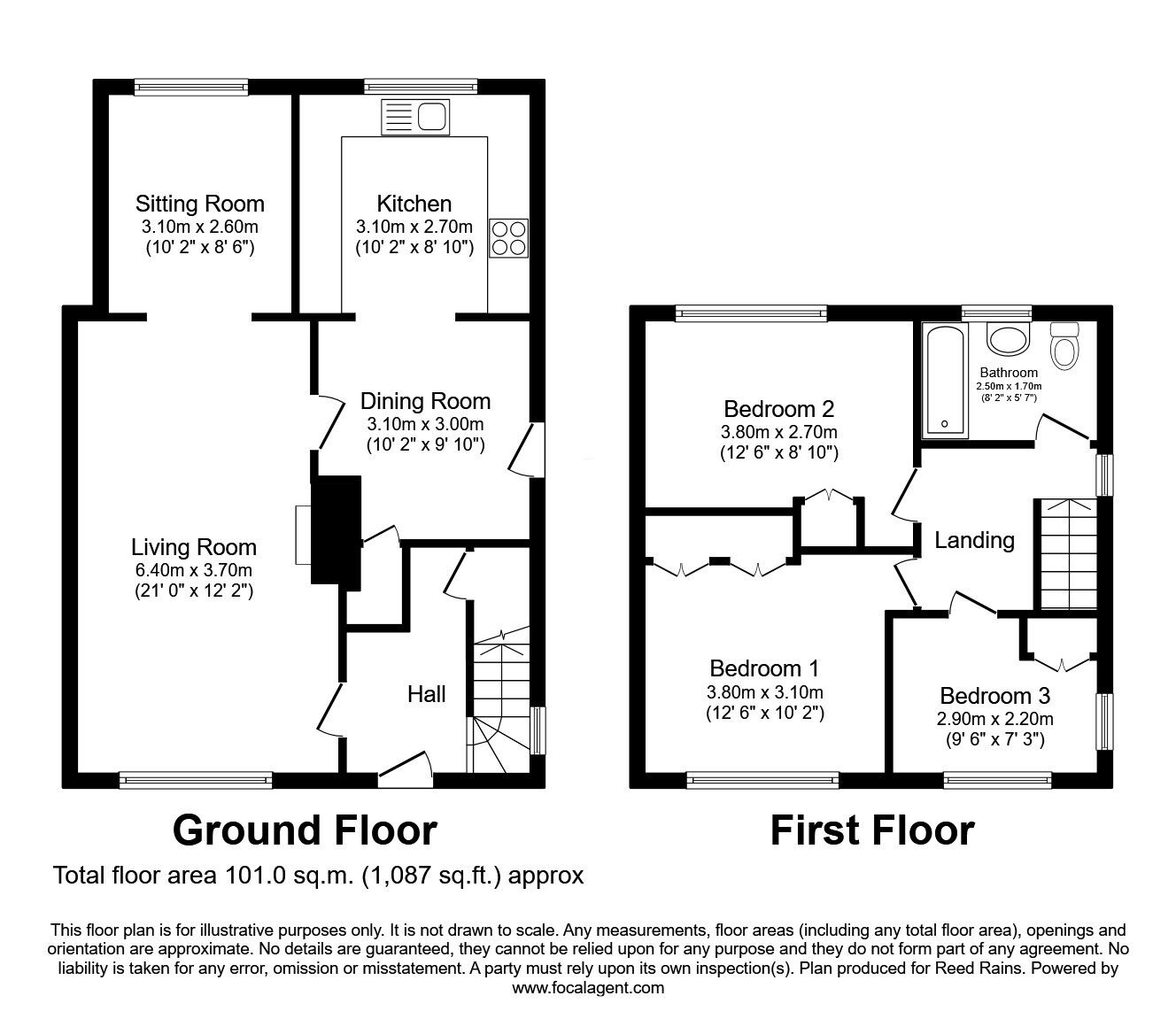 Floorplan of 3 bedroom Semi Detached House for sale, Maltby Road, Manchester, Greater Manchester, M23