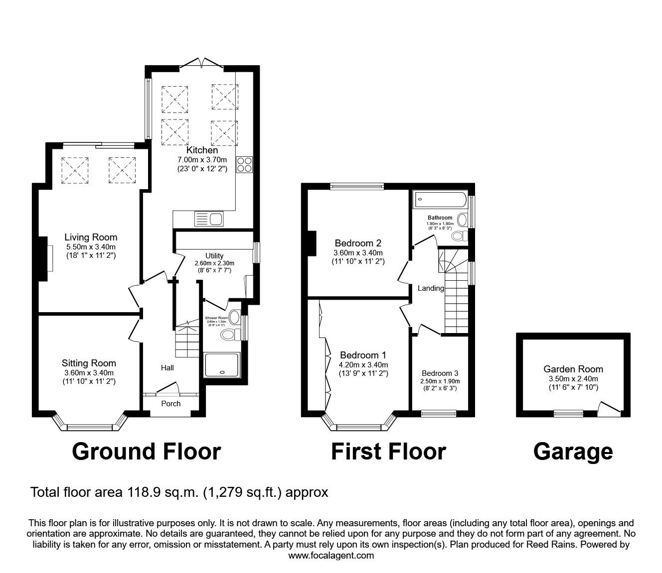 Floorplan of 3 bedroom Semi Detached House for sale, Vaudrey Drive, Timperley, Greater Manchester, WA15