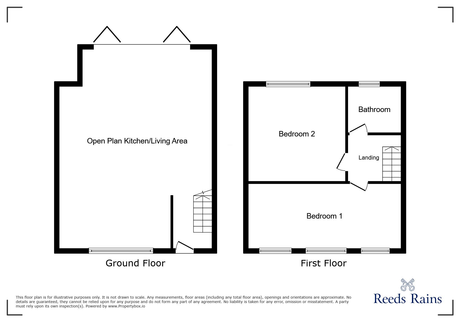Floorplan of 2 bedroom Mid Terrace Property to rent, Tavistock Road, Sale, Greater Manchester, M33
