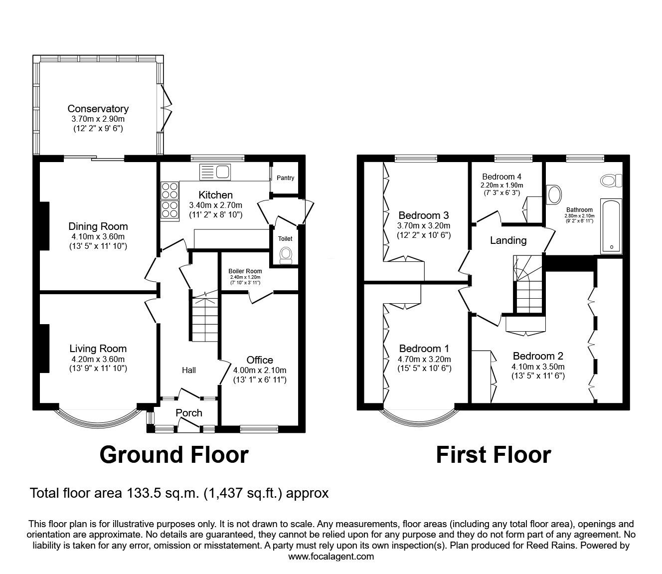 Floorplan of 4 bedroom Detached House for sale, Avonlea Road, Sale, Greater Manchester, M33