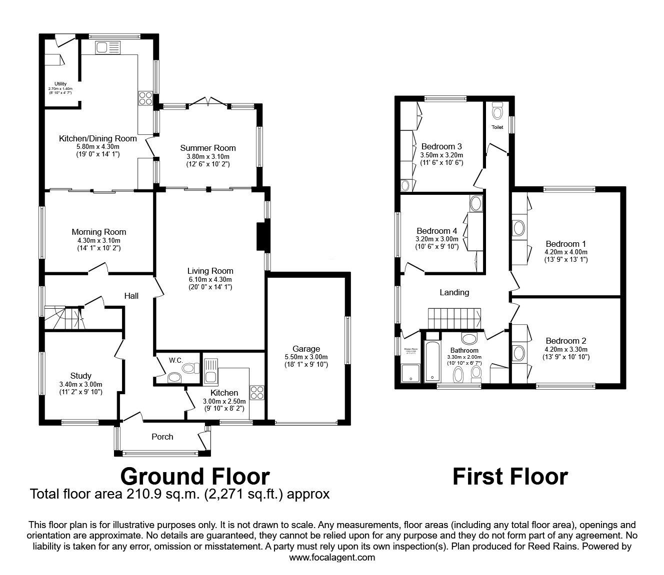 Floorplan of 4 bedroom Detached House for sale, Wythenshawe Road, Manchester, Greater Manchester, M23