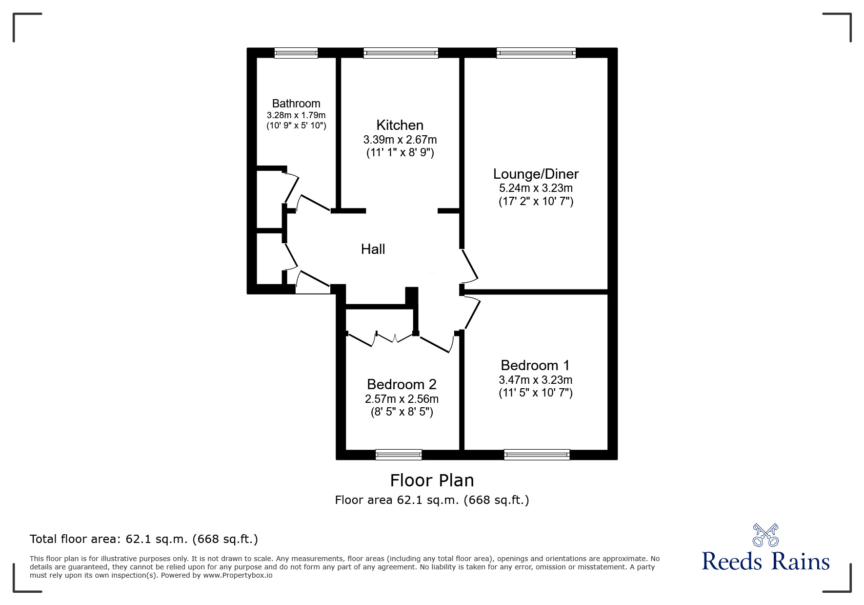 Floorplan of 2 bedroom Flat for sale, Ashton Lane, Sale, Greater Manchester, M33