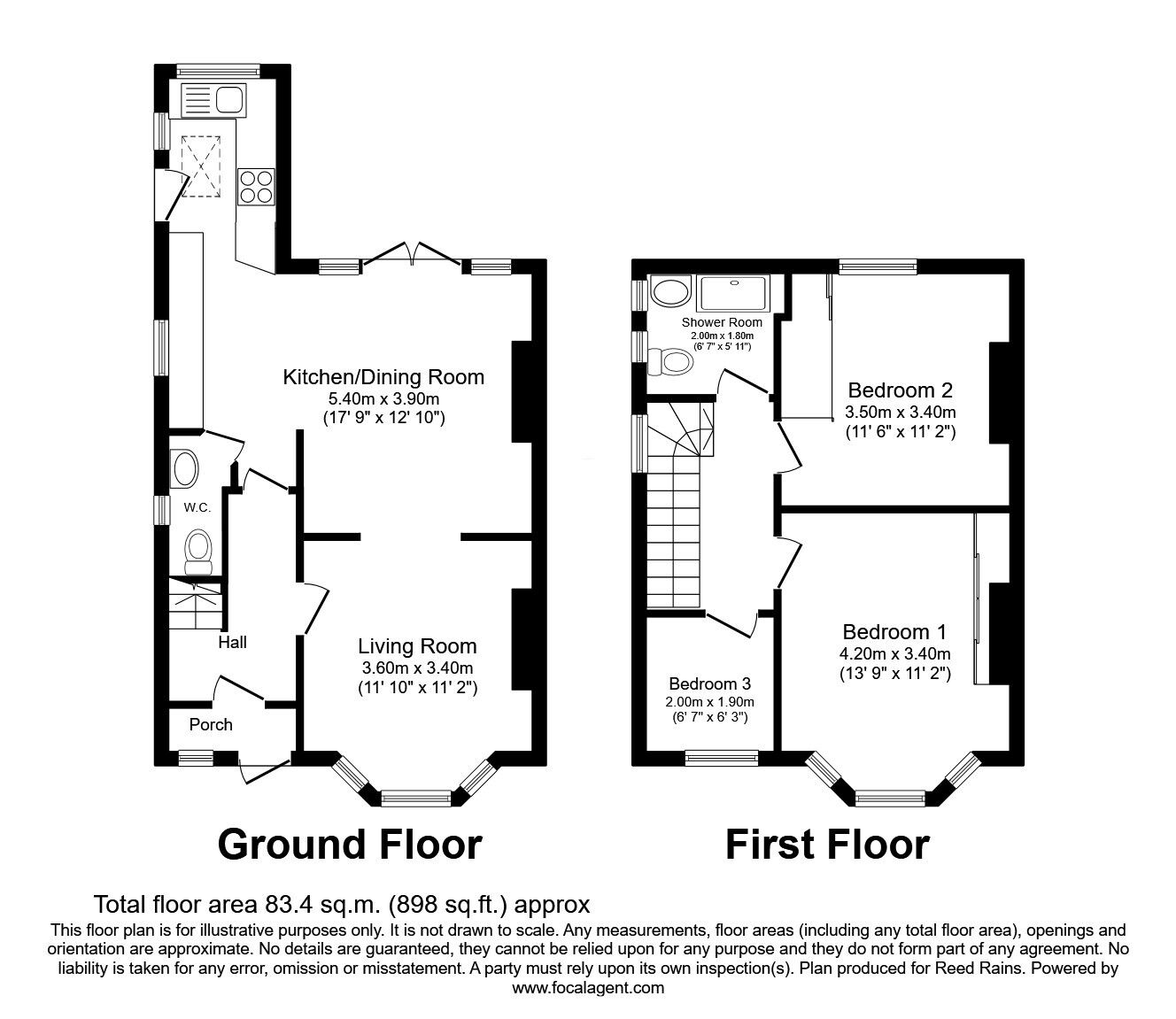 Floorplan of 3 bedroom Semi Detached House for sale, Vaudrey Drive, Timperley, Greater Manchester, WA15