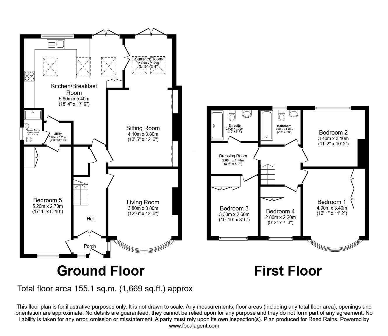 Floorplan of 5 bedroom Semi Detached House for sale, Central Avenue, Sale, Greater Manchester, M33