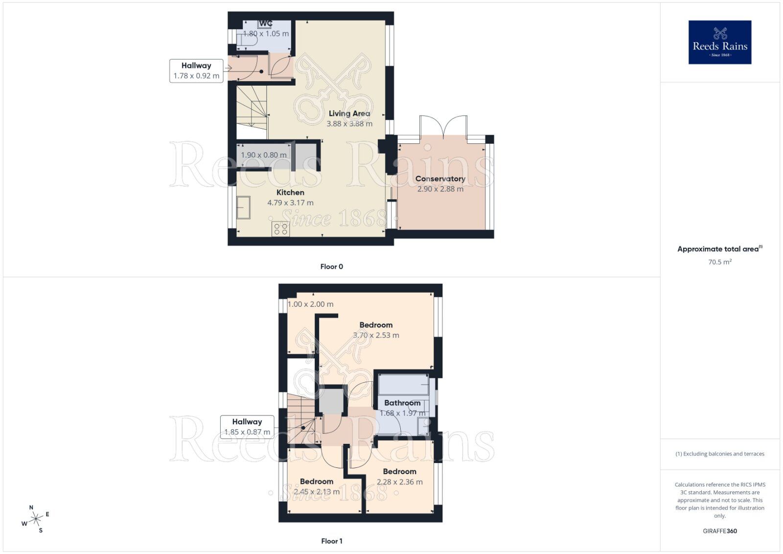 Floorplan of 3 bedroom Mid Terrace House for sale, Gateacre Walk, Manchester, Greater Manchester, M23