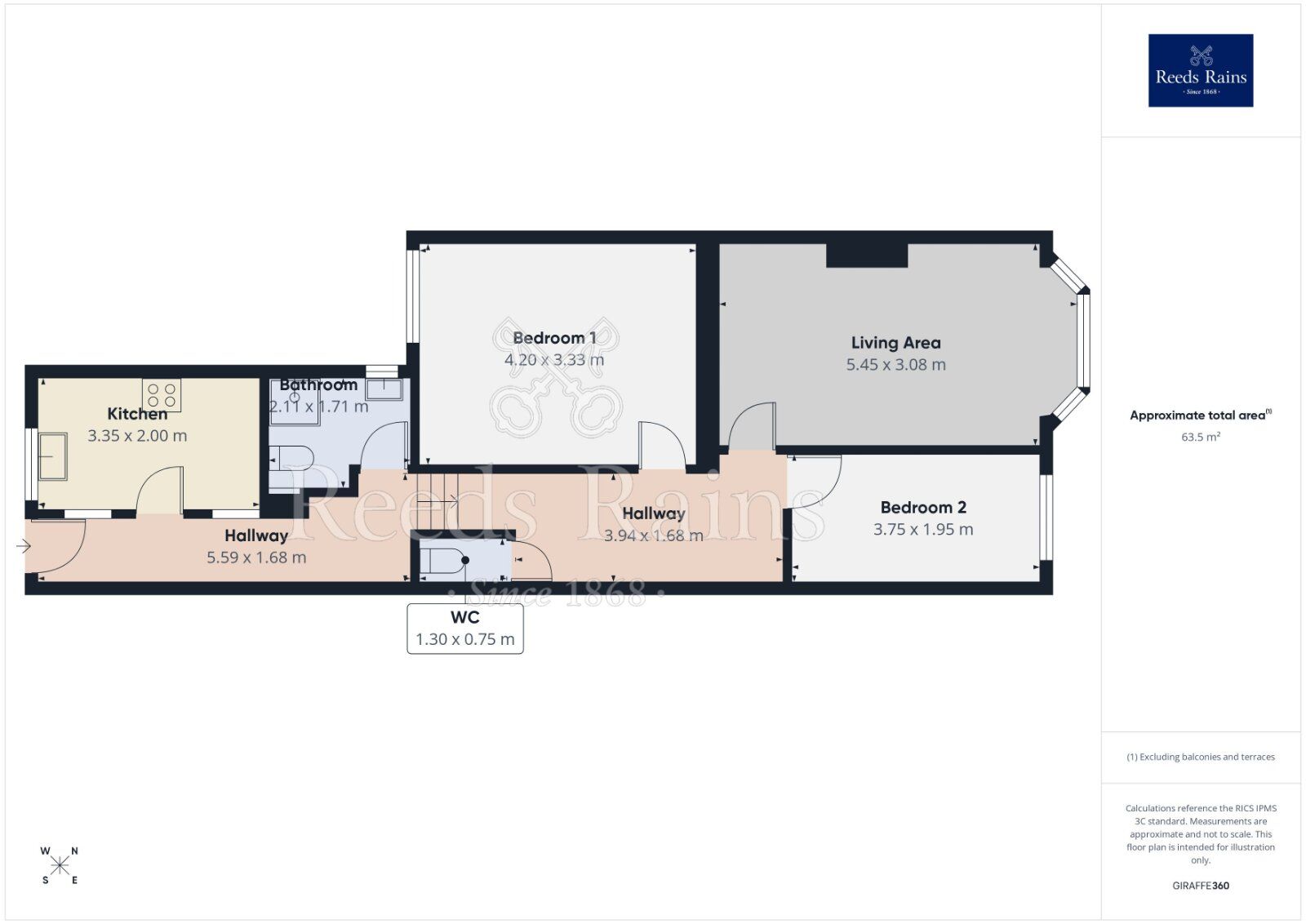 Floorplan of 2 bedroom Flat to rent, Park Road, Timperley, Greater Manchester, WA15