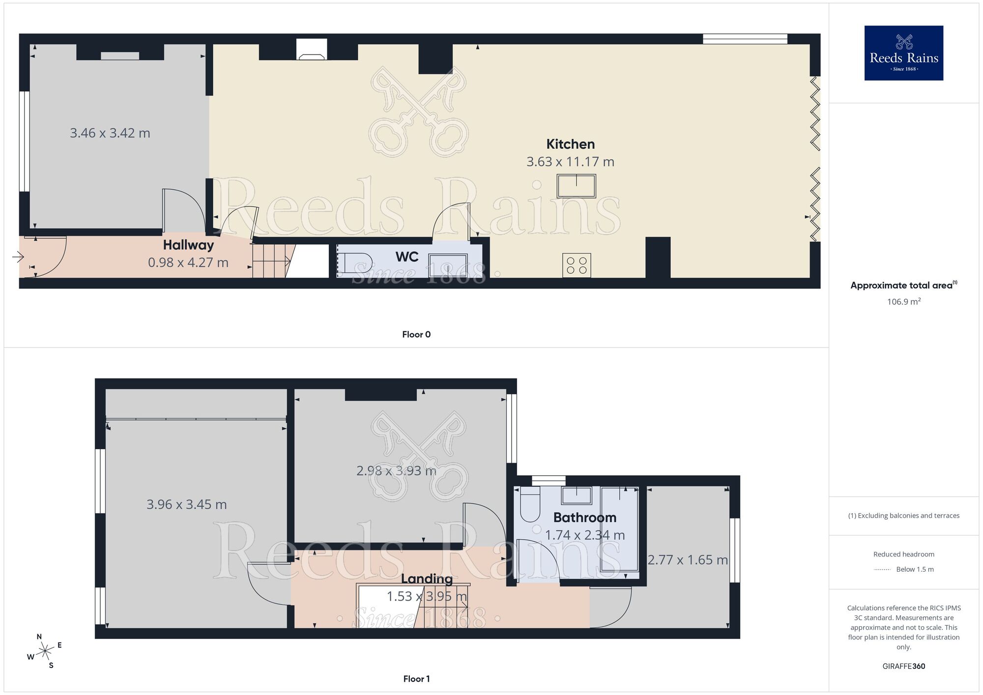 Floorplan of 3 bedroom Semi Detached House for sale, Brindley Avenue, Sale, Greater Manchester, M33