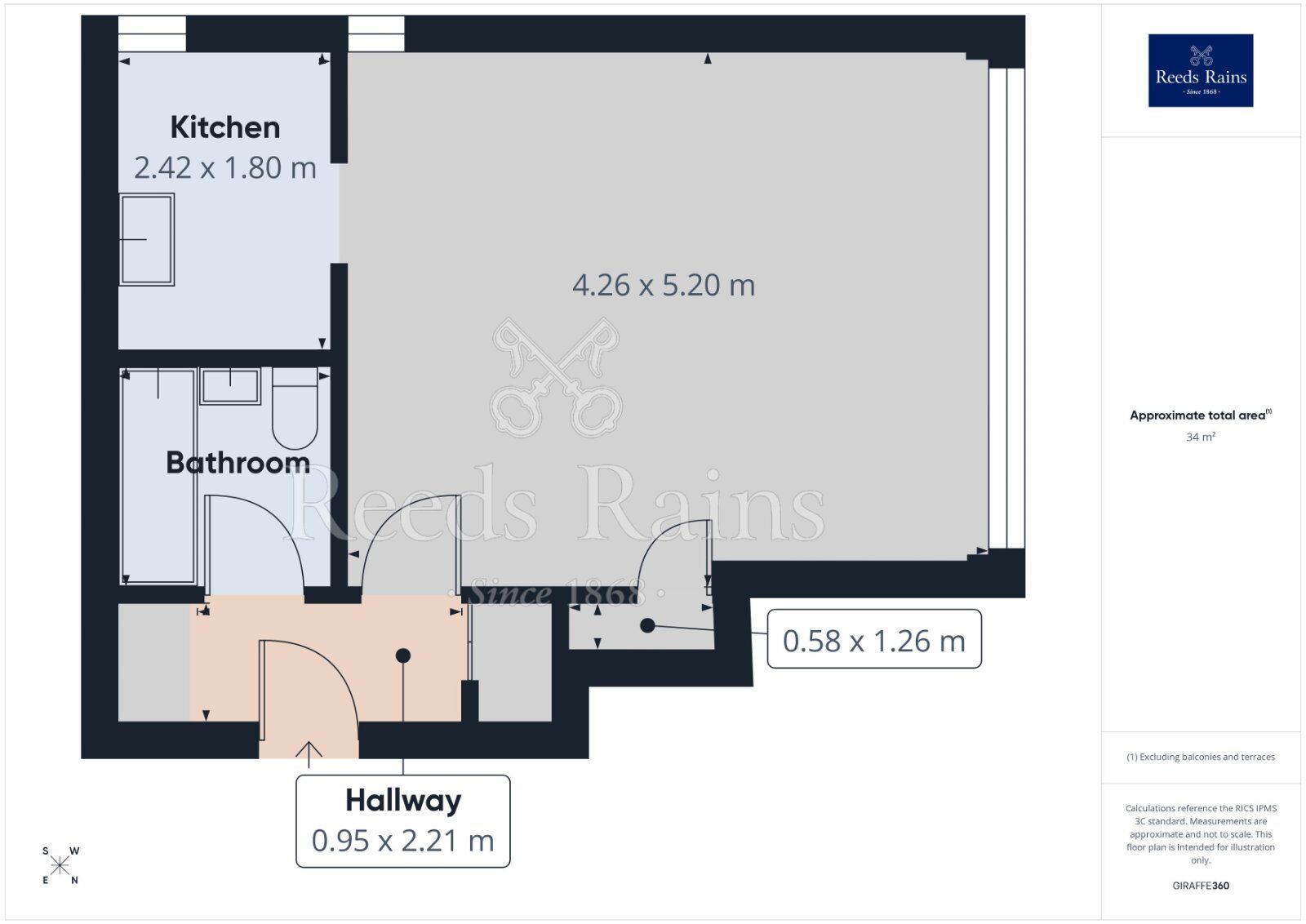 Floorplan of 1 bedroom Flat for sale, Wardle Road, Sale, Greater Manchester, M33