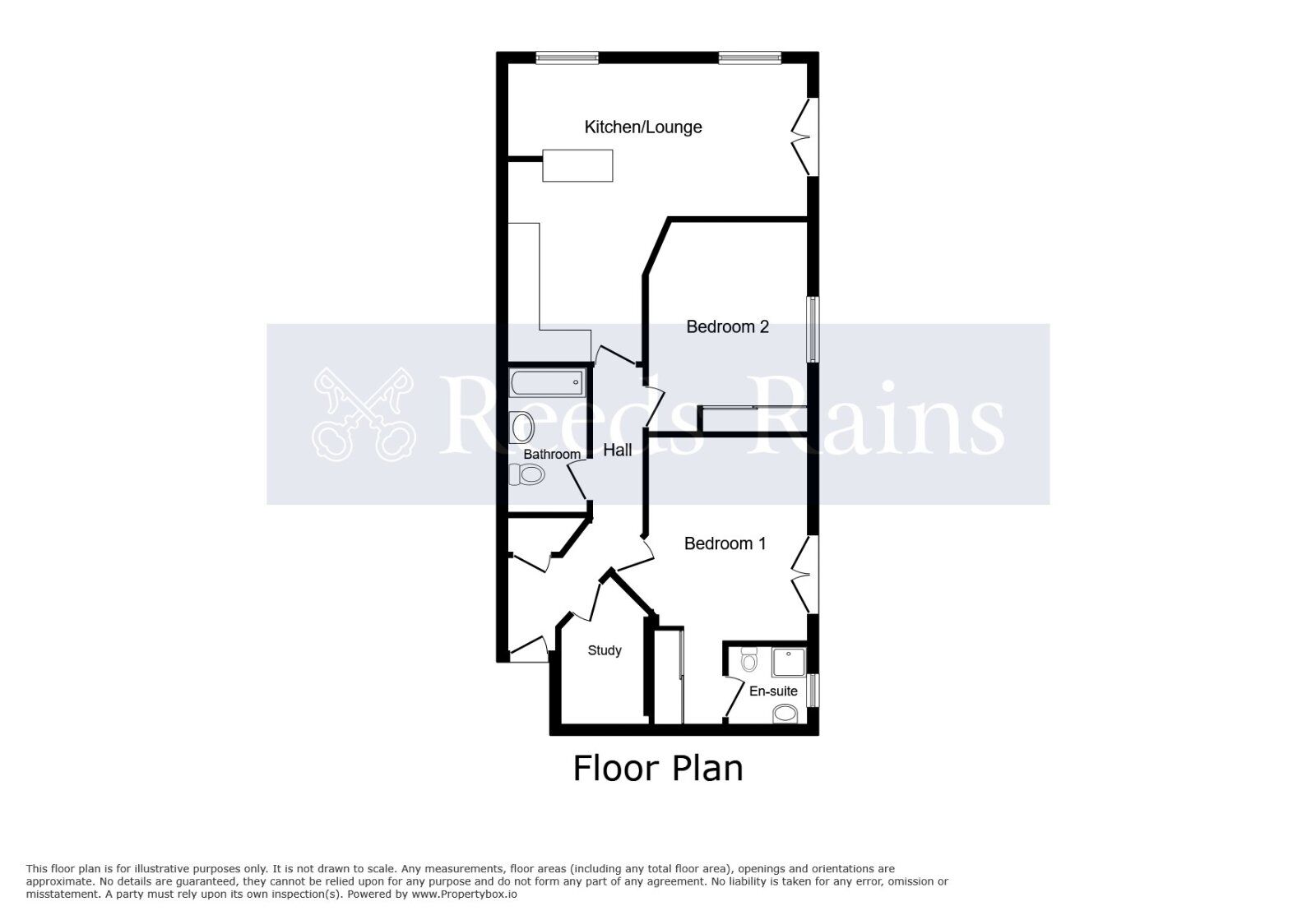 Floorplan of 2 bedroom Flat to rent, Longford Road, Stretford, Greater Manchester, M32