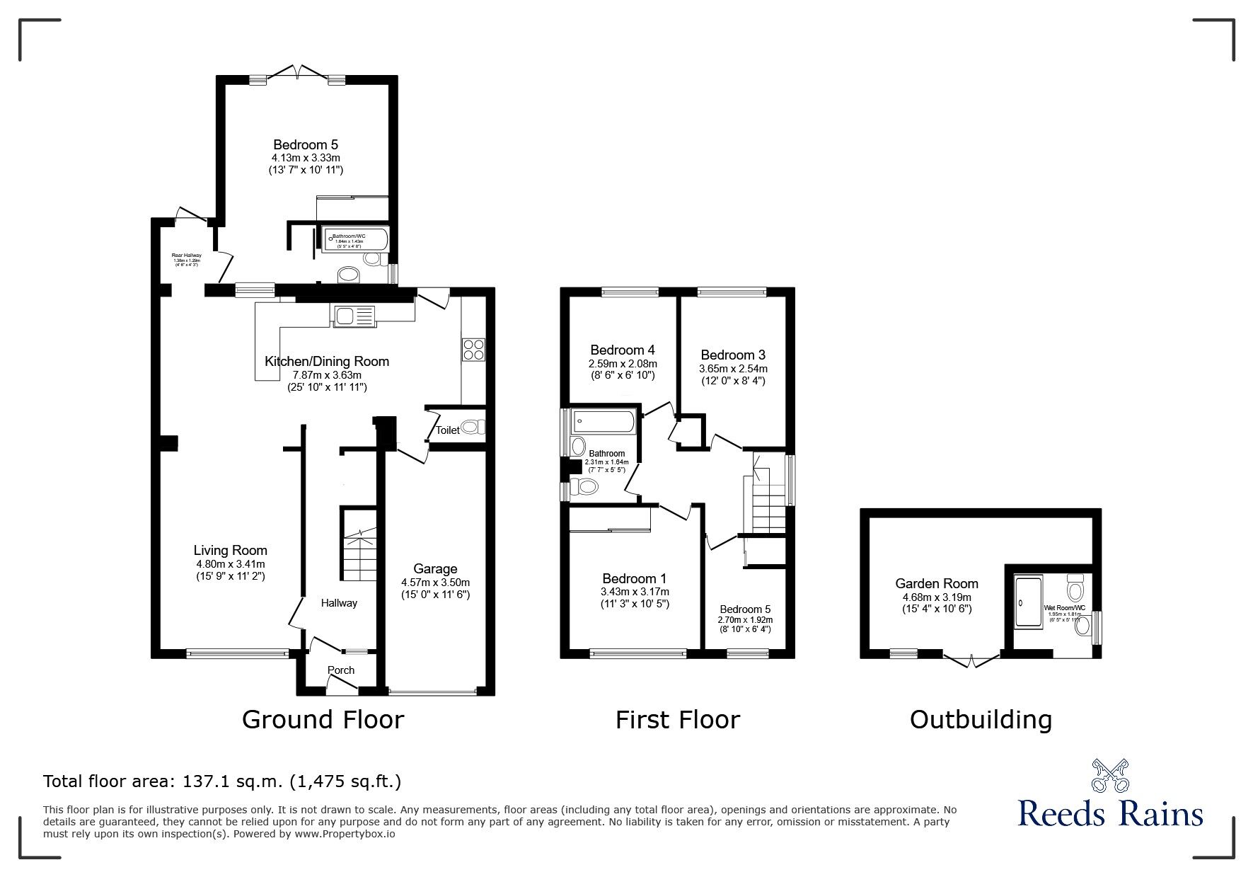 Floorplan of 5 bedroom Detached House for sale, Firs Road, Sale, Greater Manchester, M33
