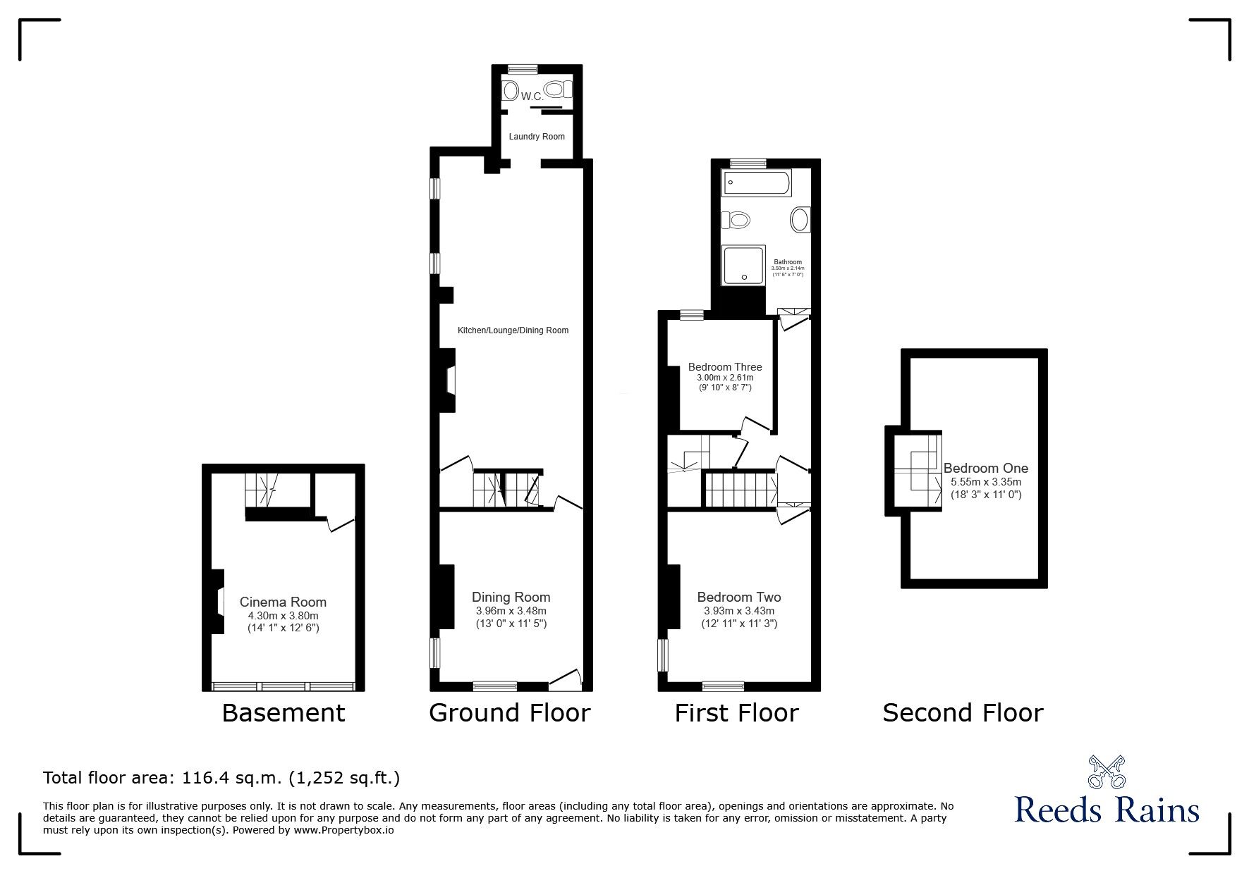 Floorplan of 3 bedroom End Terrace House for sale, Victoria Road, Sale, Greater Manchester, M33