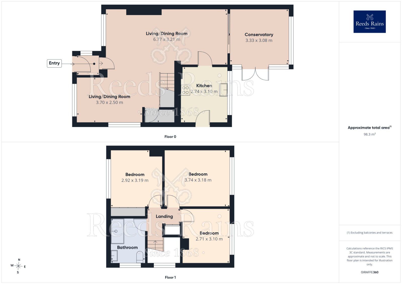 Floorplan of 3 bedroom Semi Detached House for sale, Cherry Tree Road, Manchester, Greater Manchester, M23