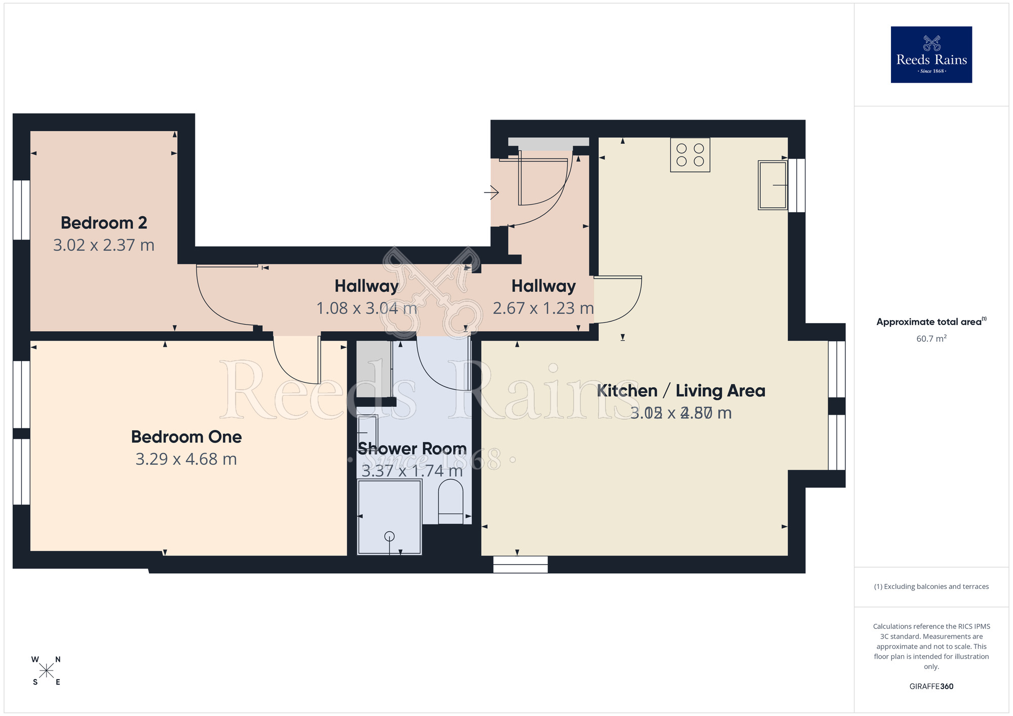 Floorplan of 2 bedroom Flat for sale, Montague Road, Sale, Greater Manchester, M33
