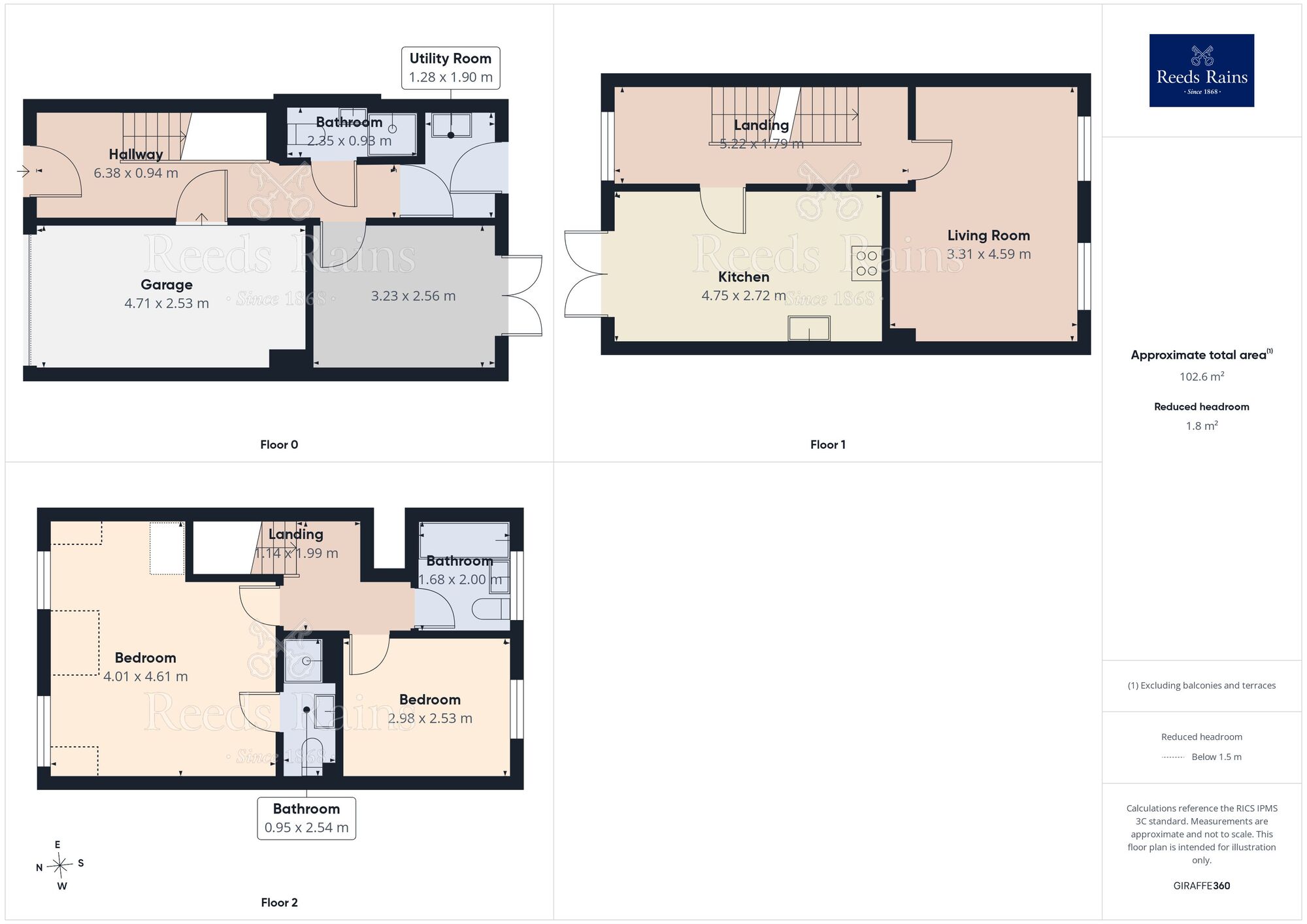 Floorplan of 3 bedroom End Terrace House for sale, Lawnhurst Avenue, Wythenshawe, Greater Manchester, M23