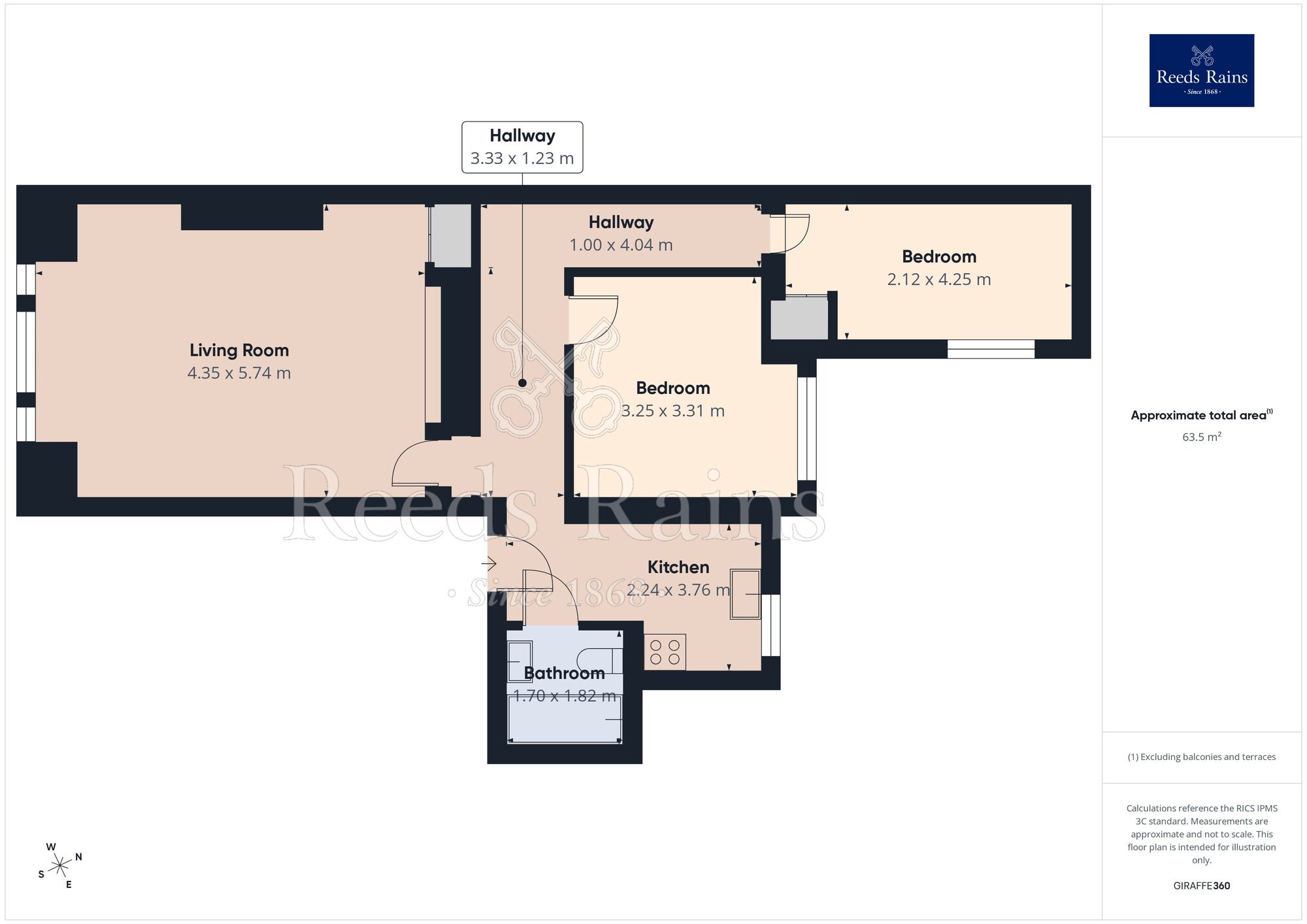 Floorplan of 2 bedroom Flat for sale, Highfield, Sale, Greater Manchester, M33