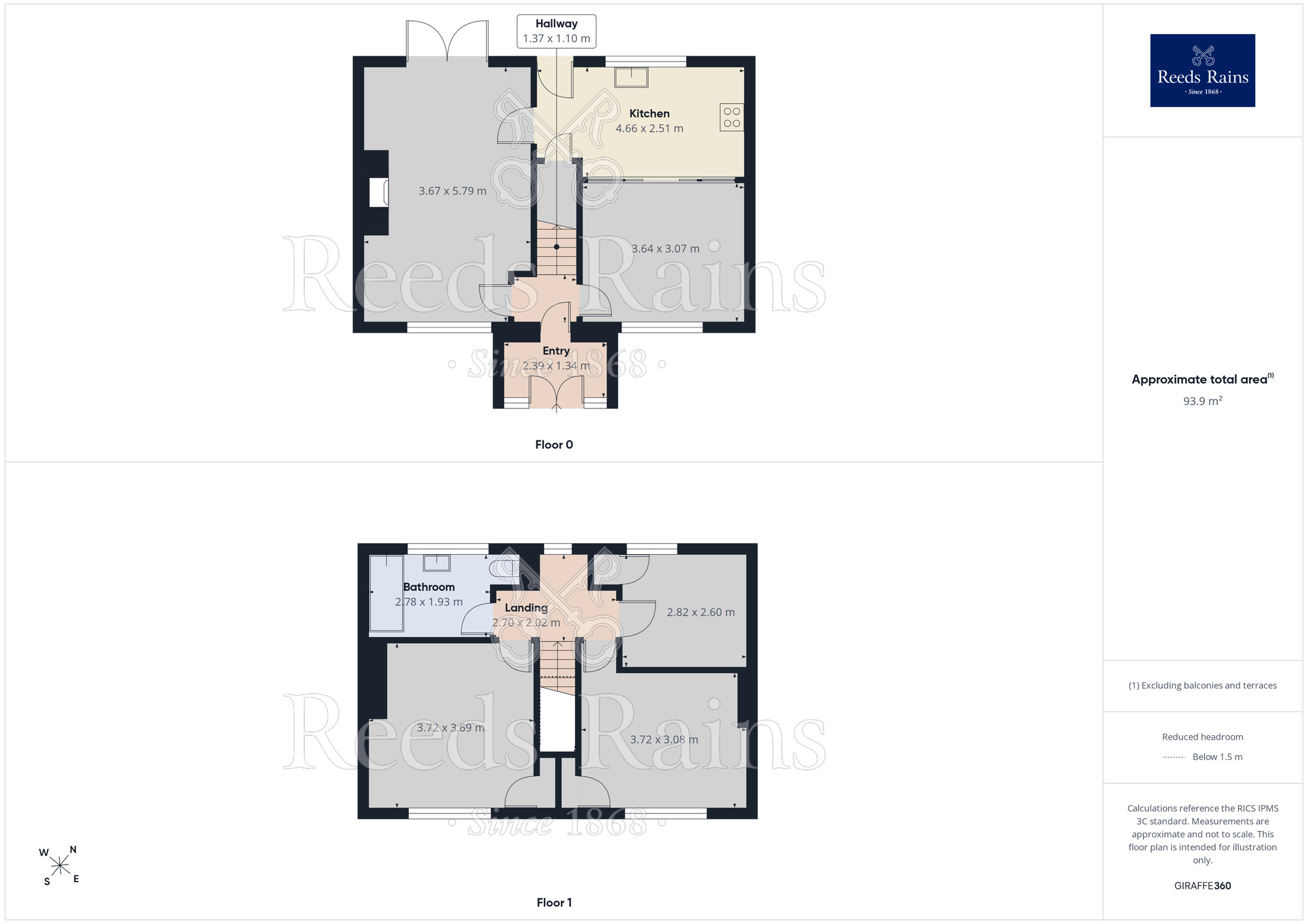 Floorplan of 3 bedroom Semi Detached House to rent, Moss Road, Stretford, Greater Manchester, M32