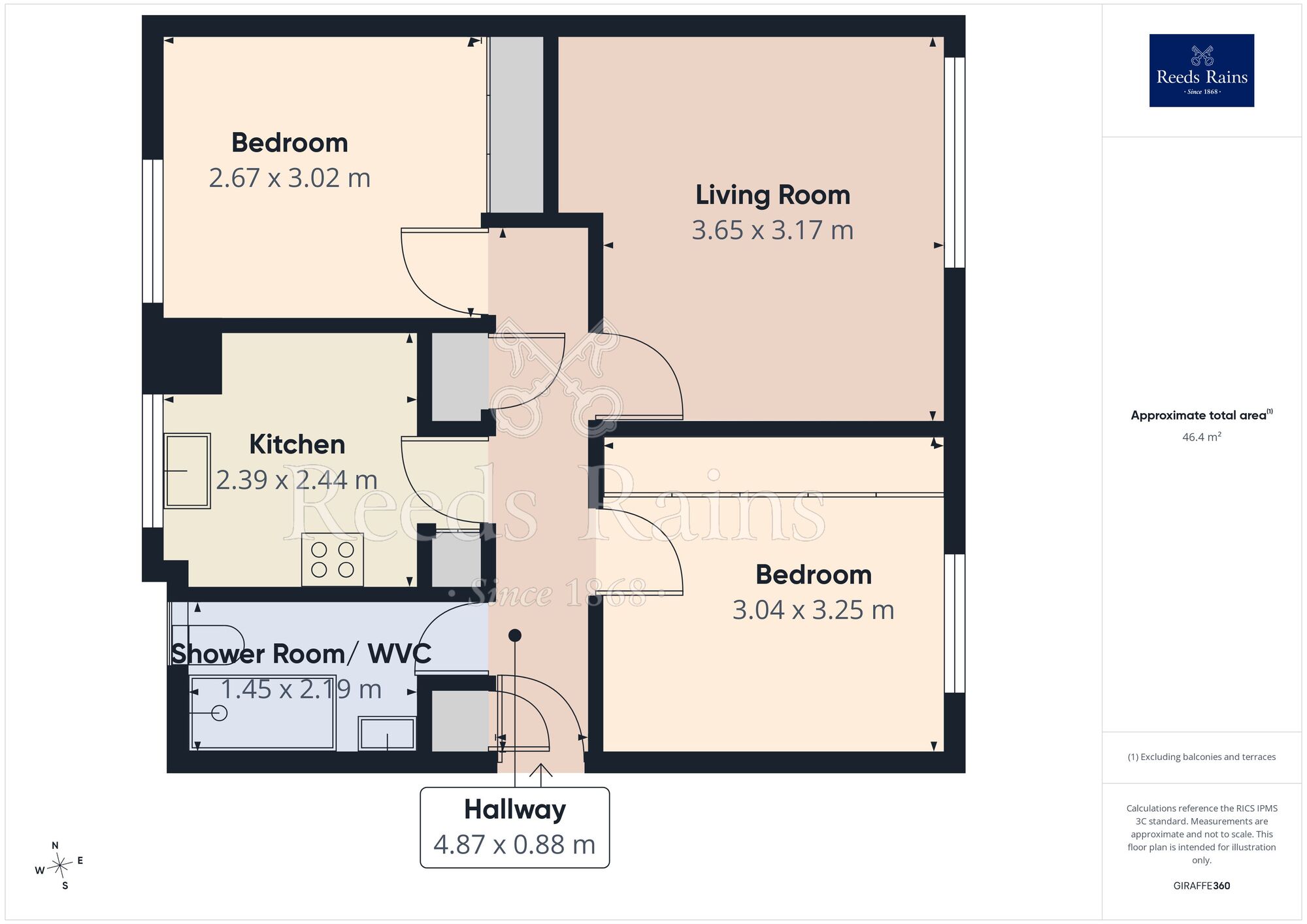 Floorplan of 2 bedroom Flat for sale, Sale, Greater Manchester, M33