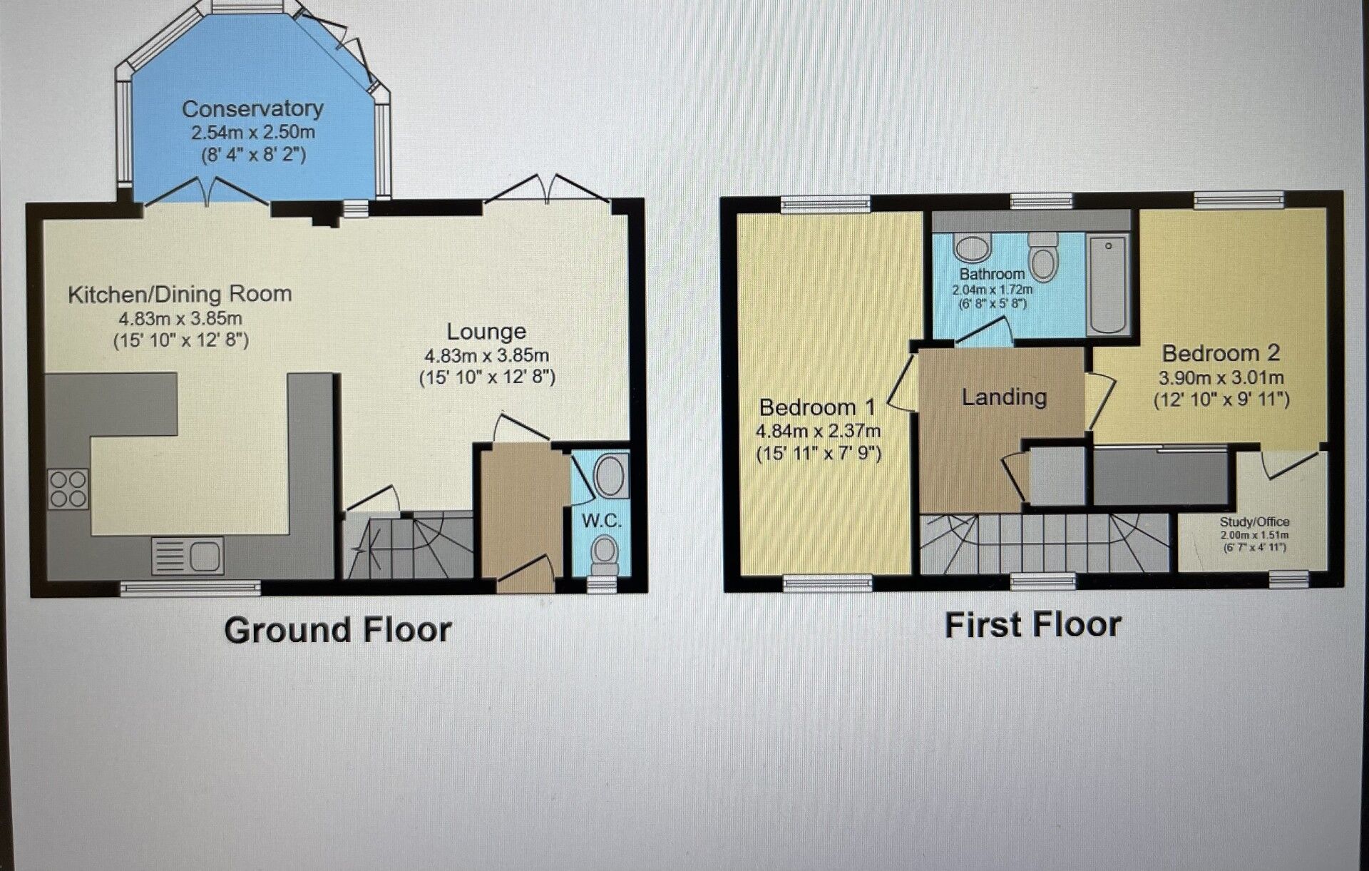 Floorplan of 2 bedroom Mid Terrace House for sale, Gateacre Walk, Manchester, Greater Manchester, M23