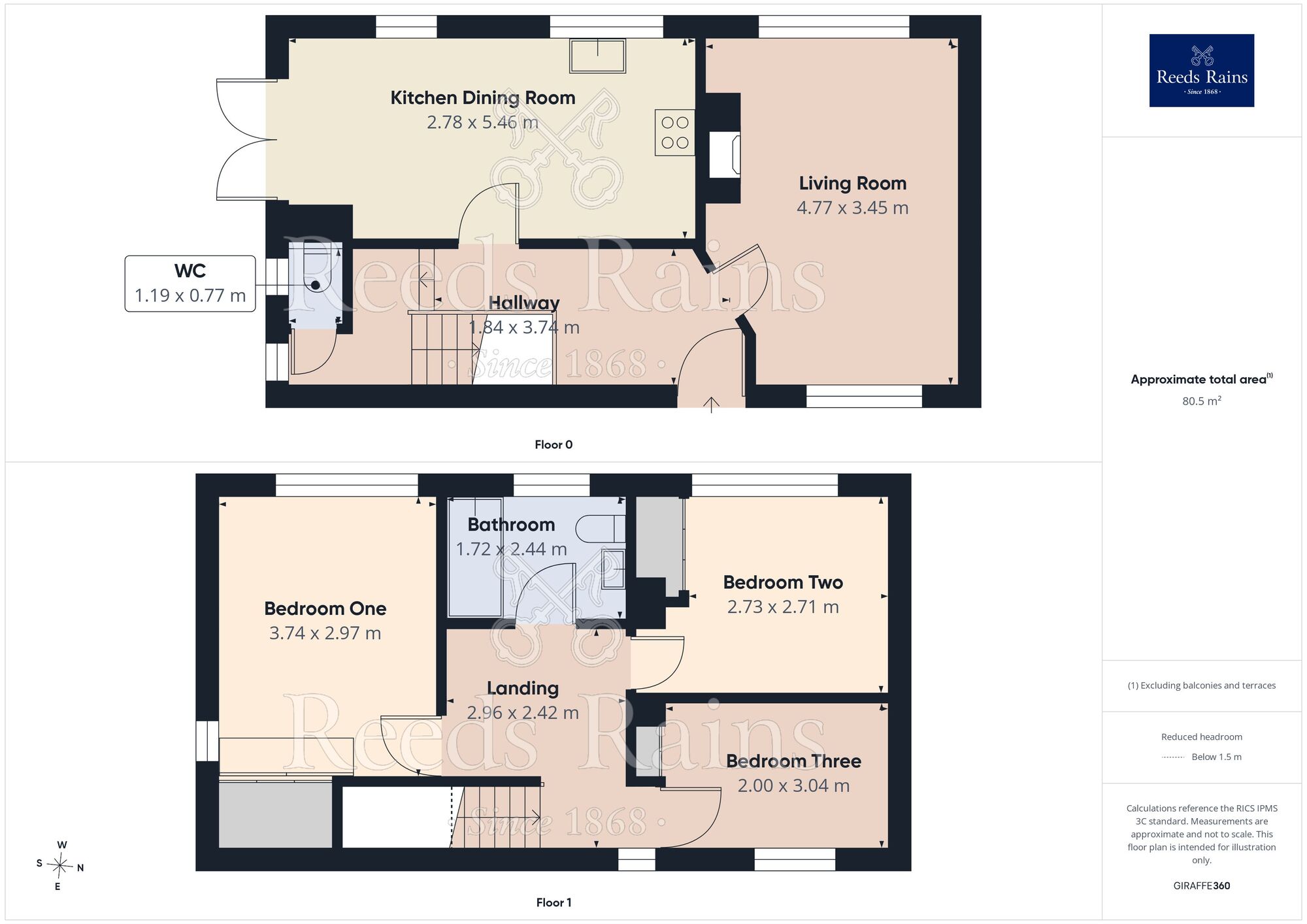 Floorplan of 3 bedroom Mid Terrace House for sale, Ferndown Road, Manchester, Greater Manchester, M23