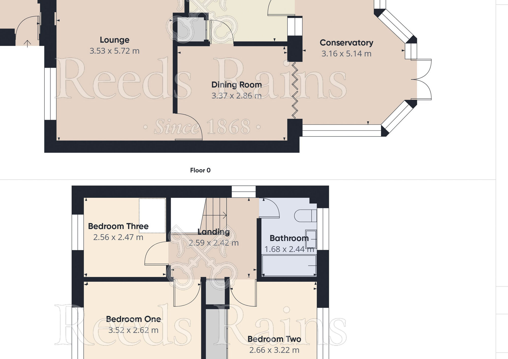 Floorplan of 3 bedroom Semi Detached House for sale, The Gorse, Bowdon, Greater Manchester, WA14