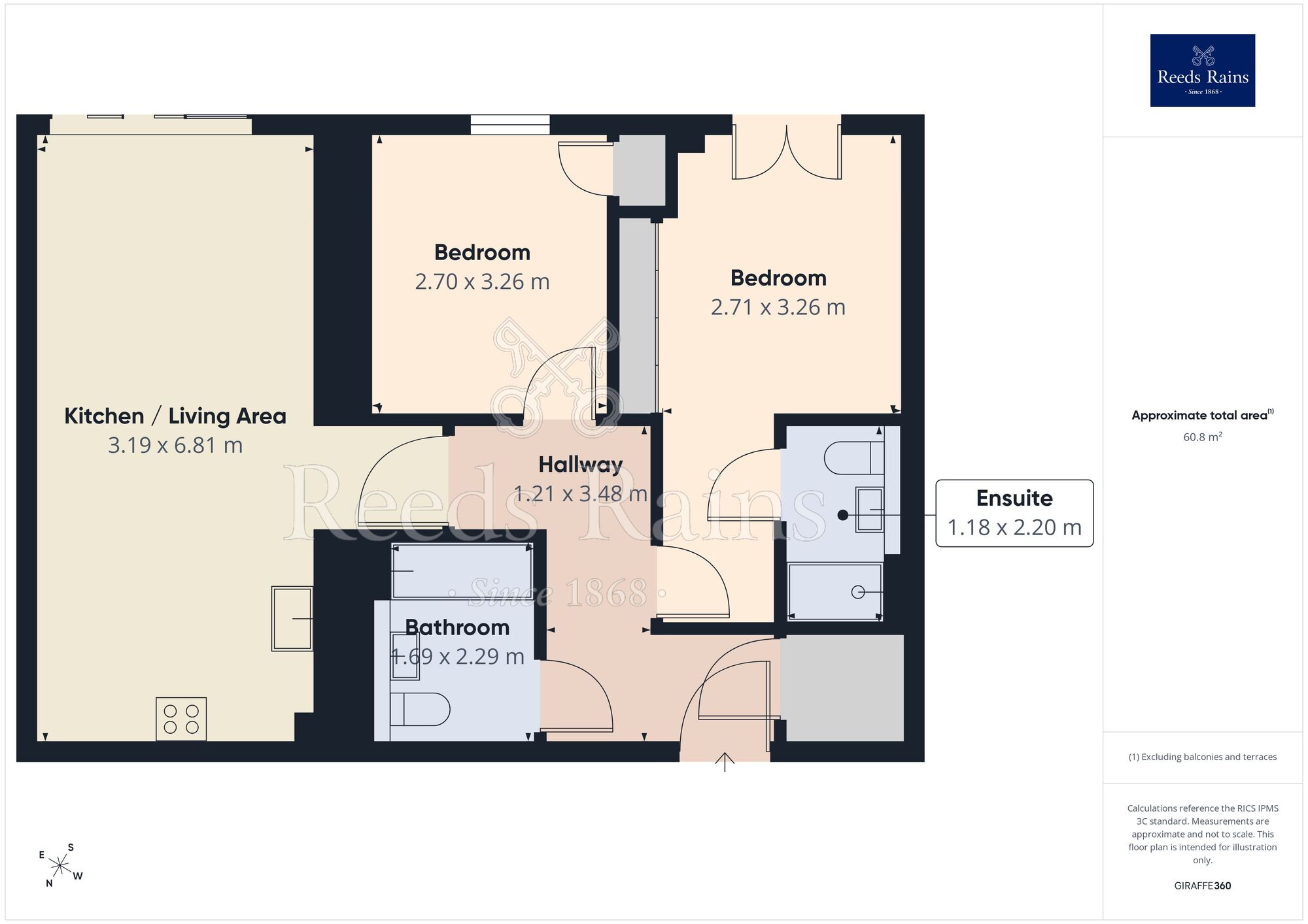 Floorplan of 2 bedroom Flat for sale, Emmeline Pankhurst Drive, Stretford, Greater Manchester, M32